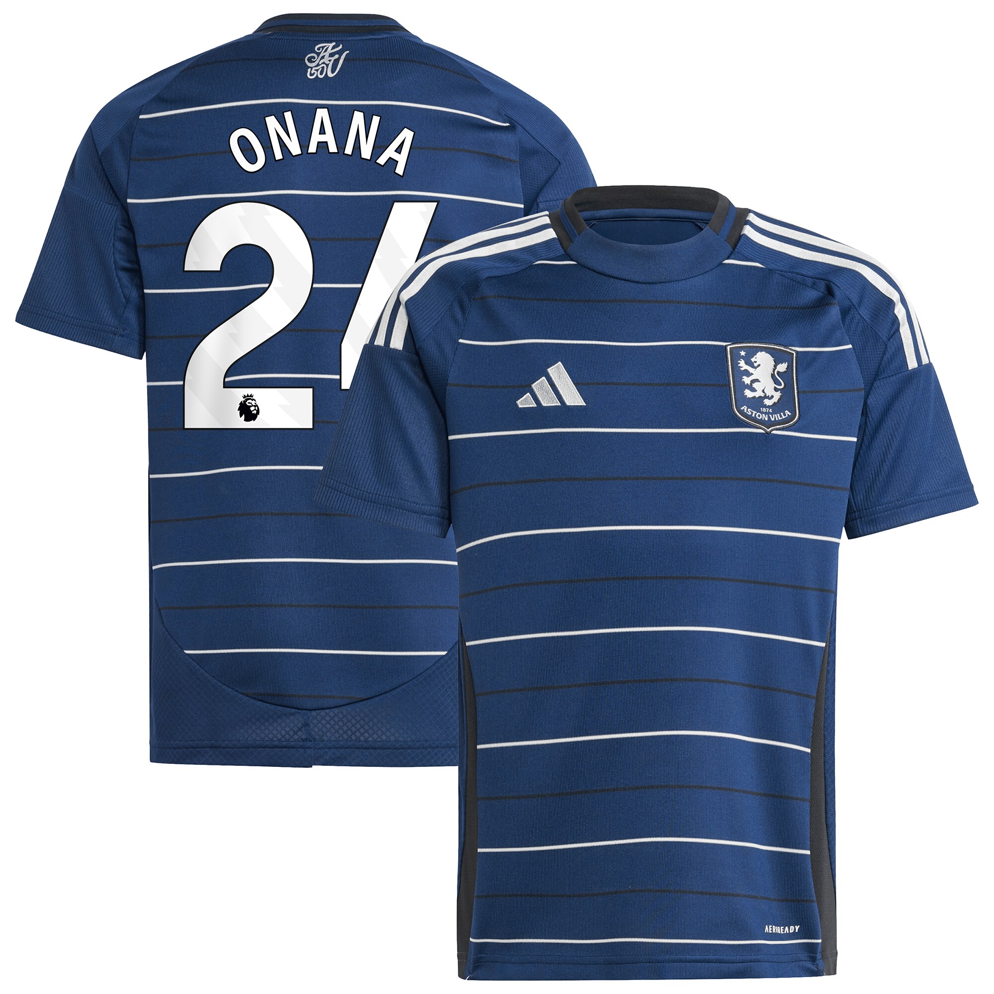 aston villa adidas third shirt 2024-25 – kids with onana 24 printing Collection - Aston Villa Official Store