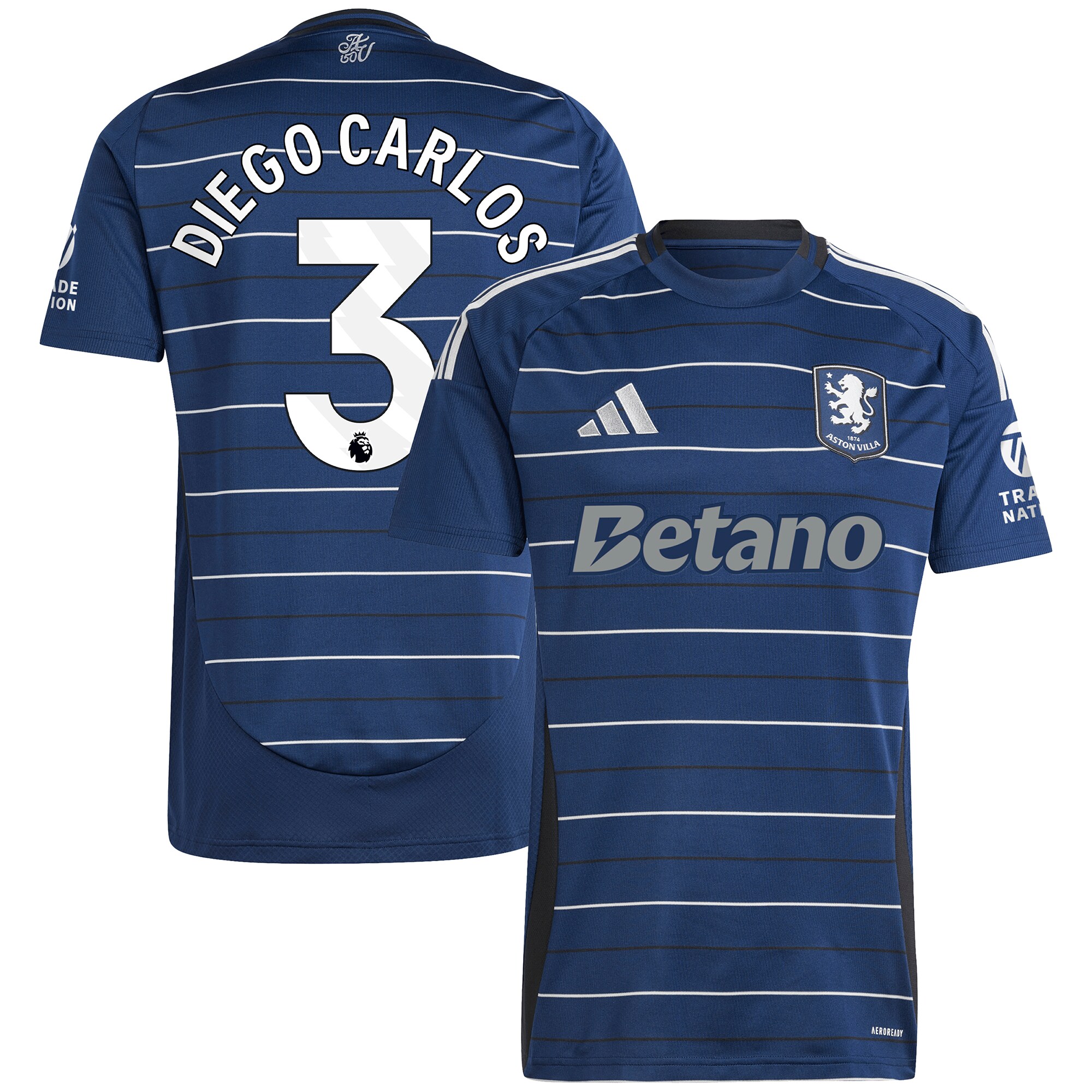 aston villa adidas third shirt 2024-25 with diego carlos 3 printing Collection - Aston Villa Official Store