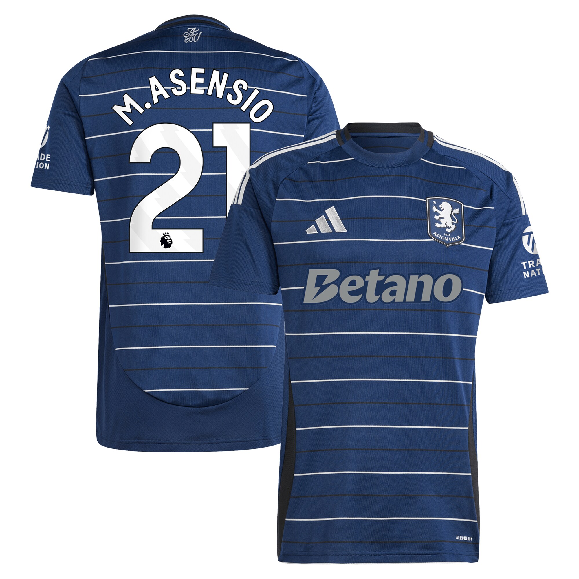 aston villa adidas third shirt 2024-25 with m.asensio 21 printing Collection - Aston Villa Official Store