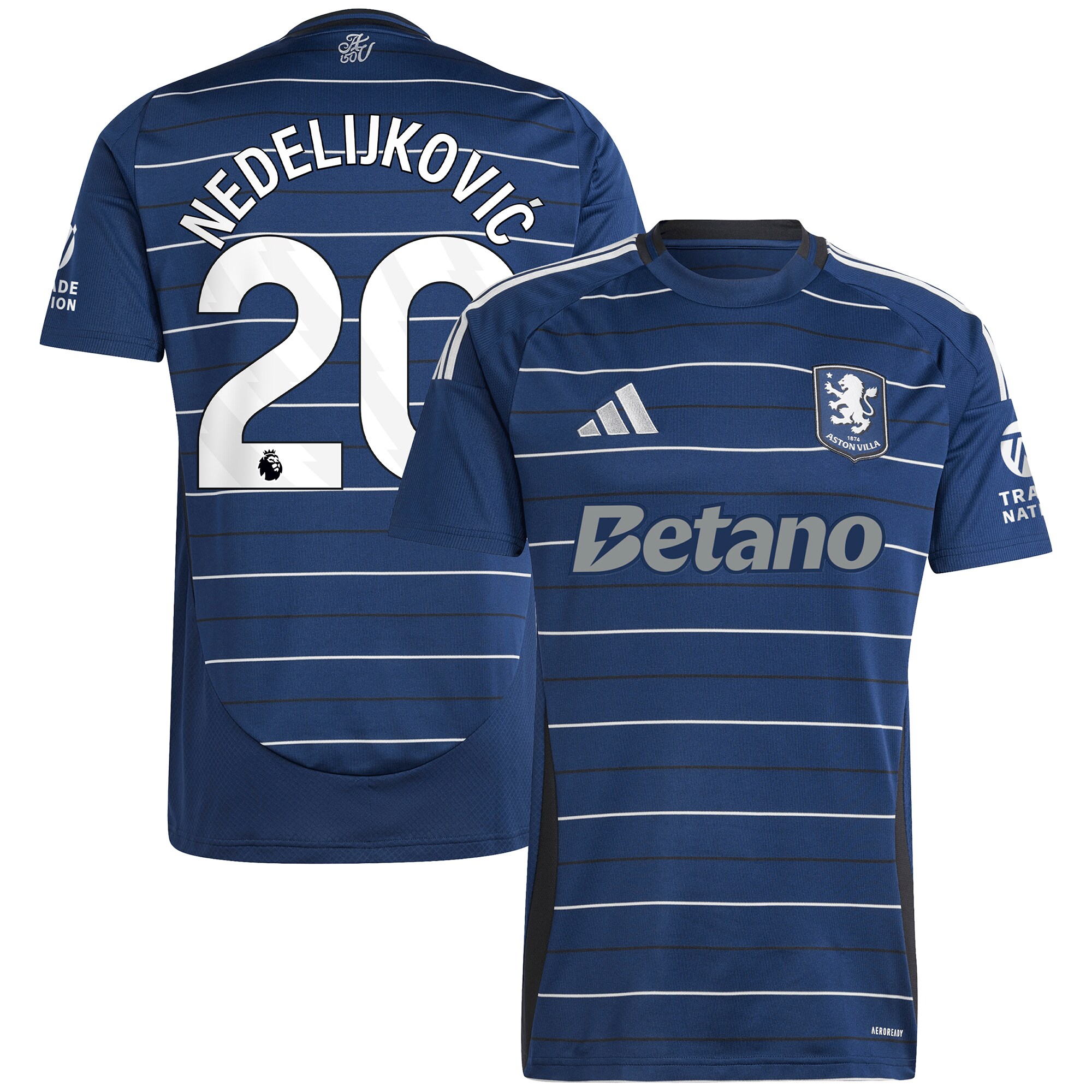 aston villa adidas third shirt 2024-25 with nedeljković 20 printing Collection - Aston Villa Official Store