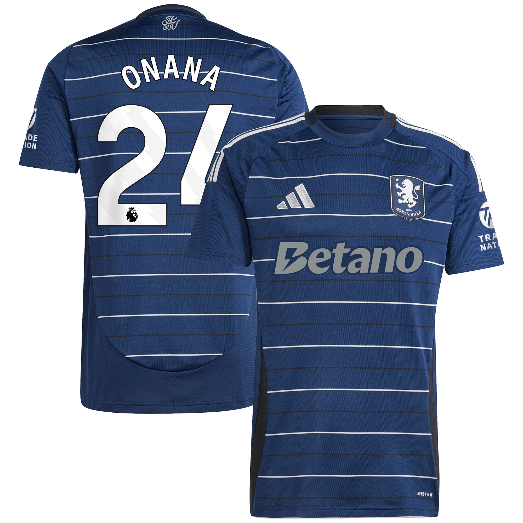 aston villa adidas third shirt 2024-25 with onana 24 printing Collection - Aston Villa Official Store