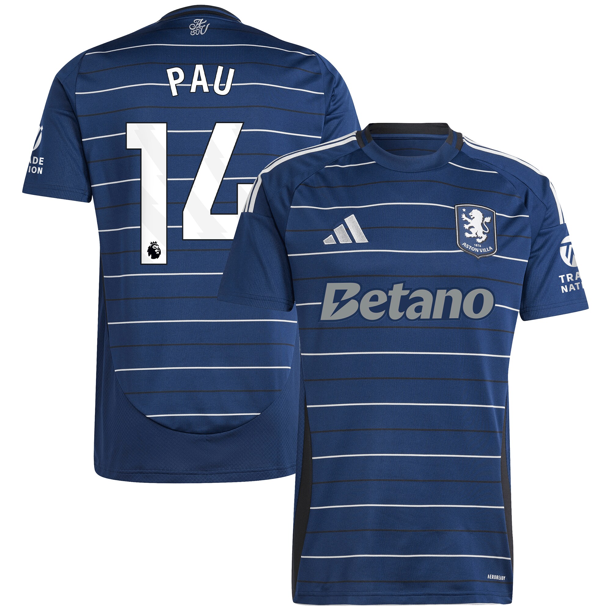aston villa adidas third shirt 2024-25 with pau 14 printing Collection - Aston Villa Official Store