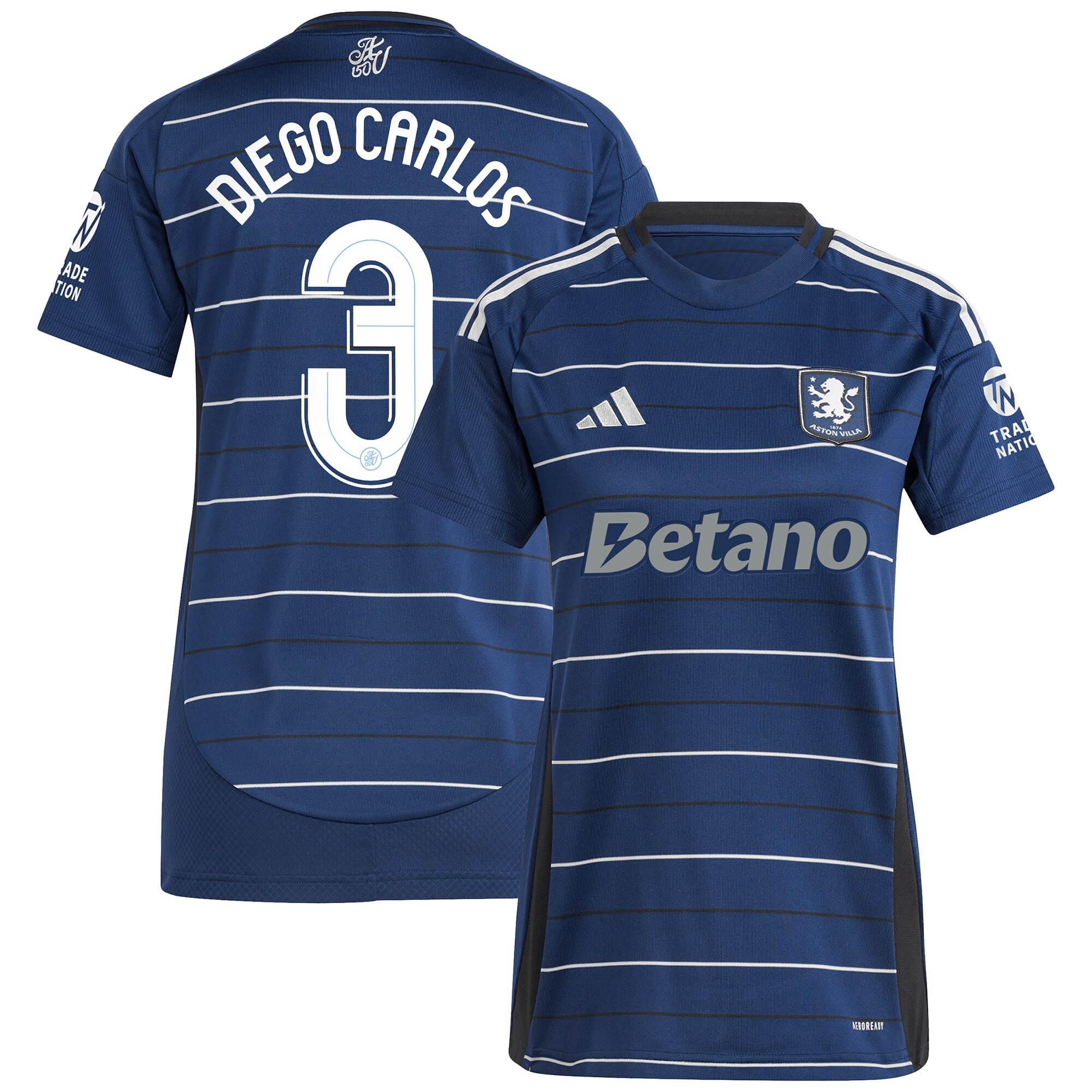 aston villa adidas third shirt 2024-25 – womens with diego carlos 3 cup printing Collection - Aston Villa Official Store