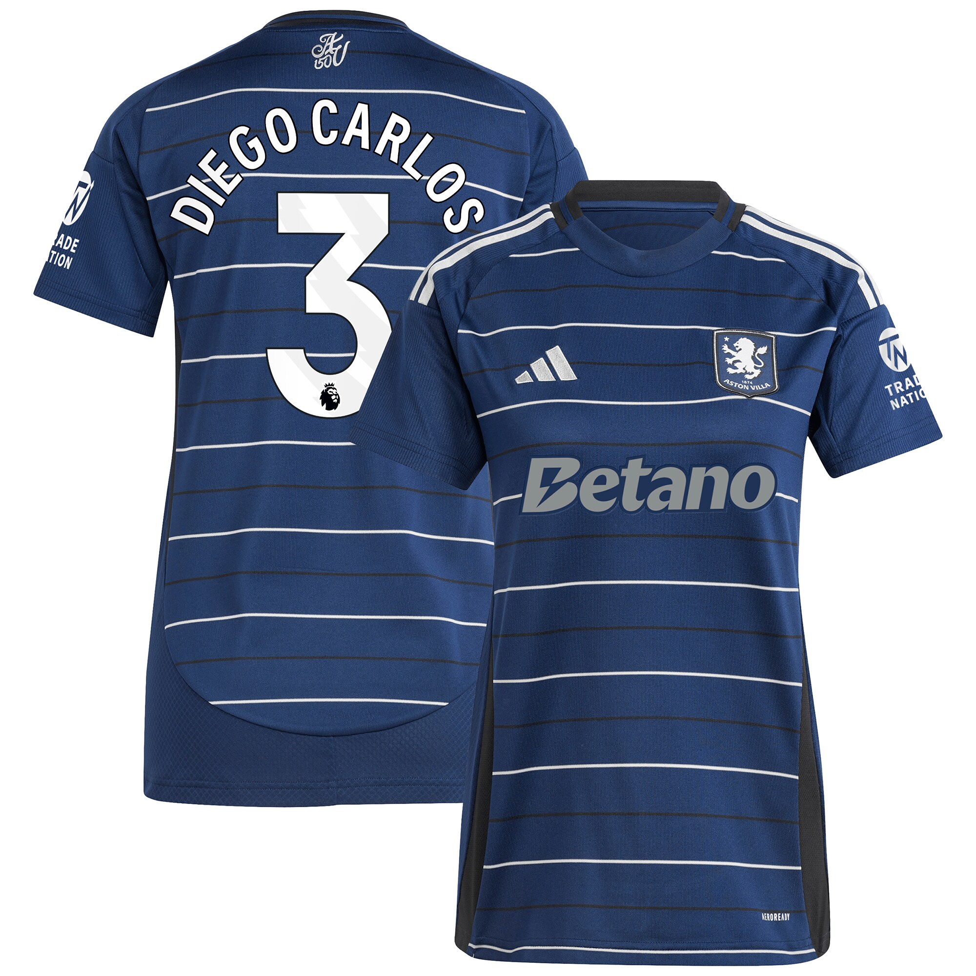 aston villa adidas third shirt 2024-25 – womens with diego carlos 3 printing Collection - Aston Villa Official Store