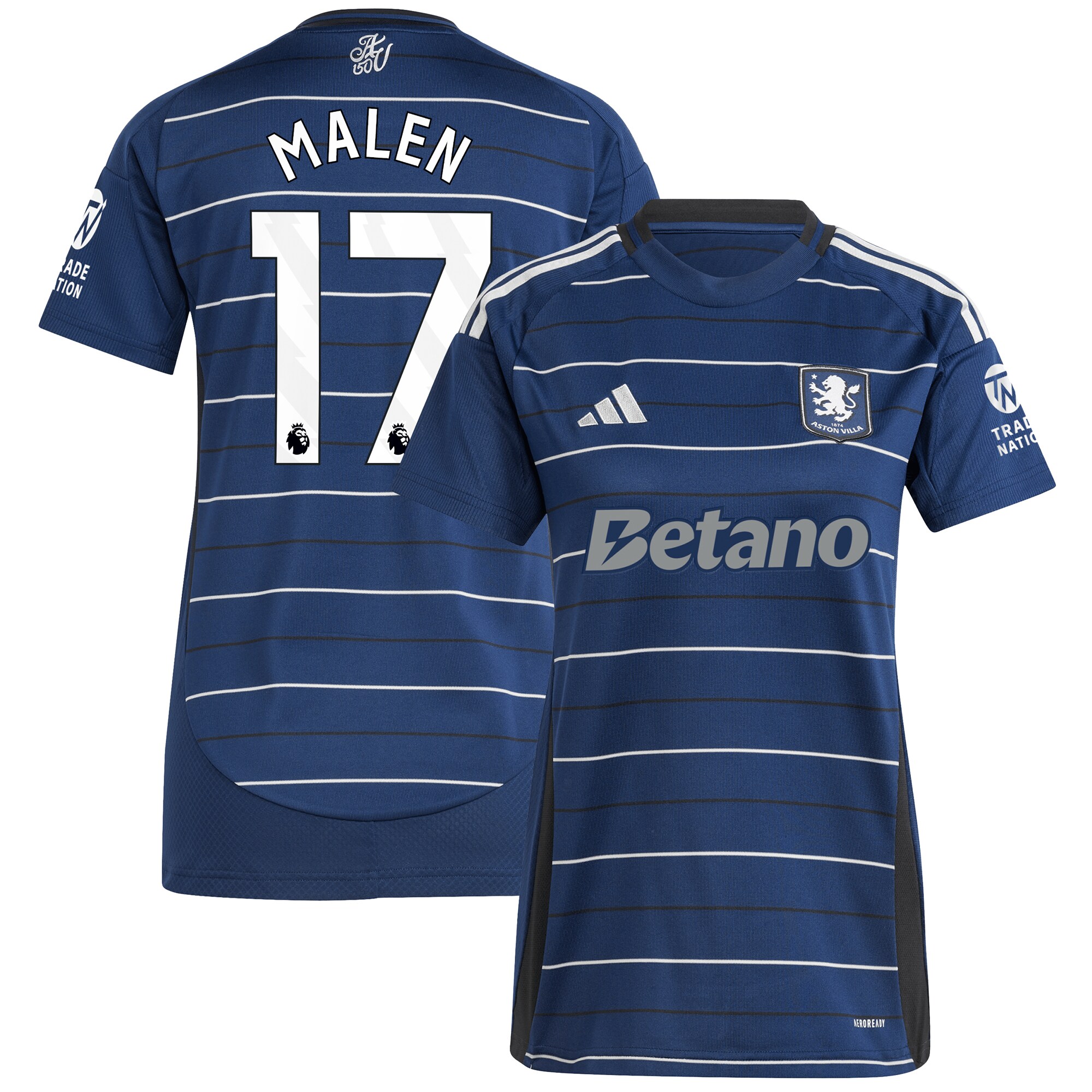 aston villa adidas third shirt 2024-25 – womens with malen 17 printing Collection - Aston Villa Official Store
