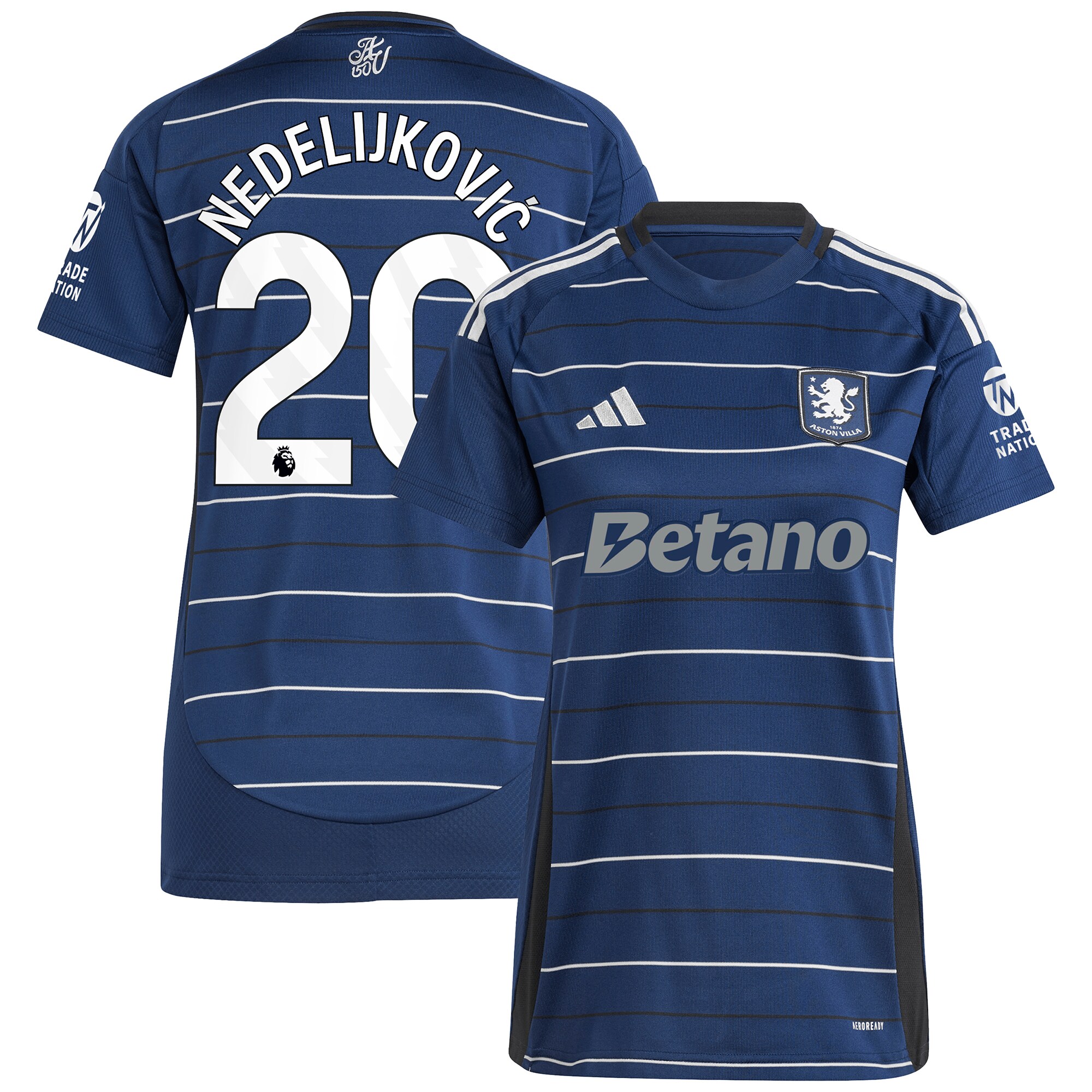 aston villa adidas third shirt 2024-25 – womens with nedeljković 20 printing Collection - Aston Villa Official Store
