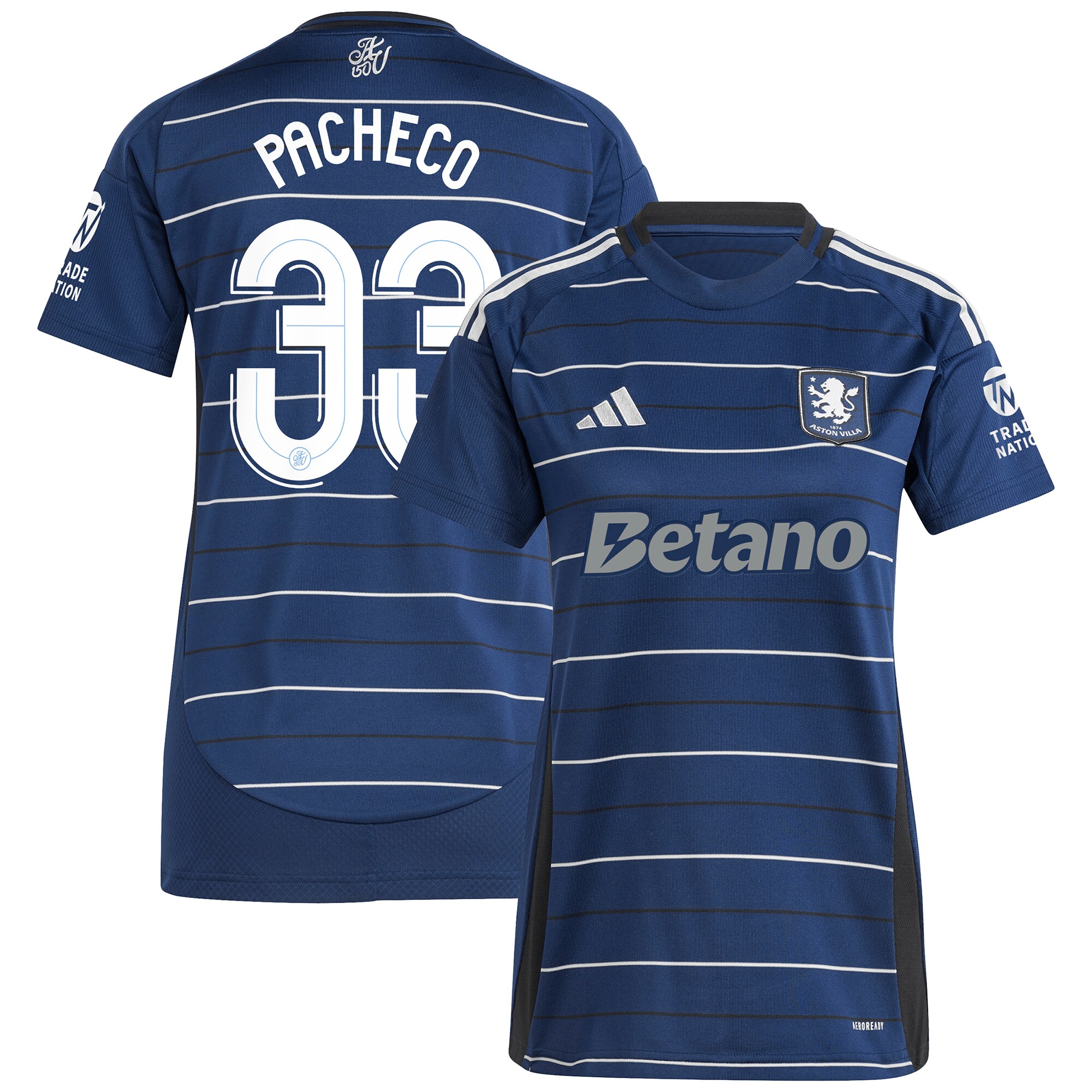 aston villa adidas third shirt 2024-25 – womens with pacheco 33 cup printing Collection - Aston Villa Official Store