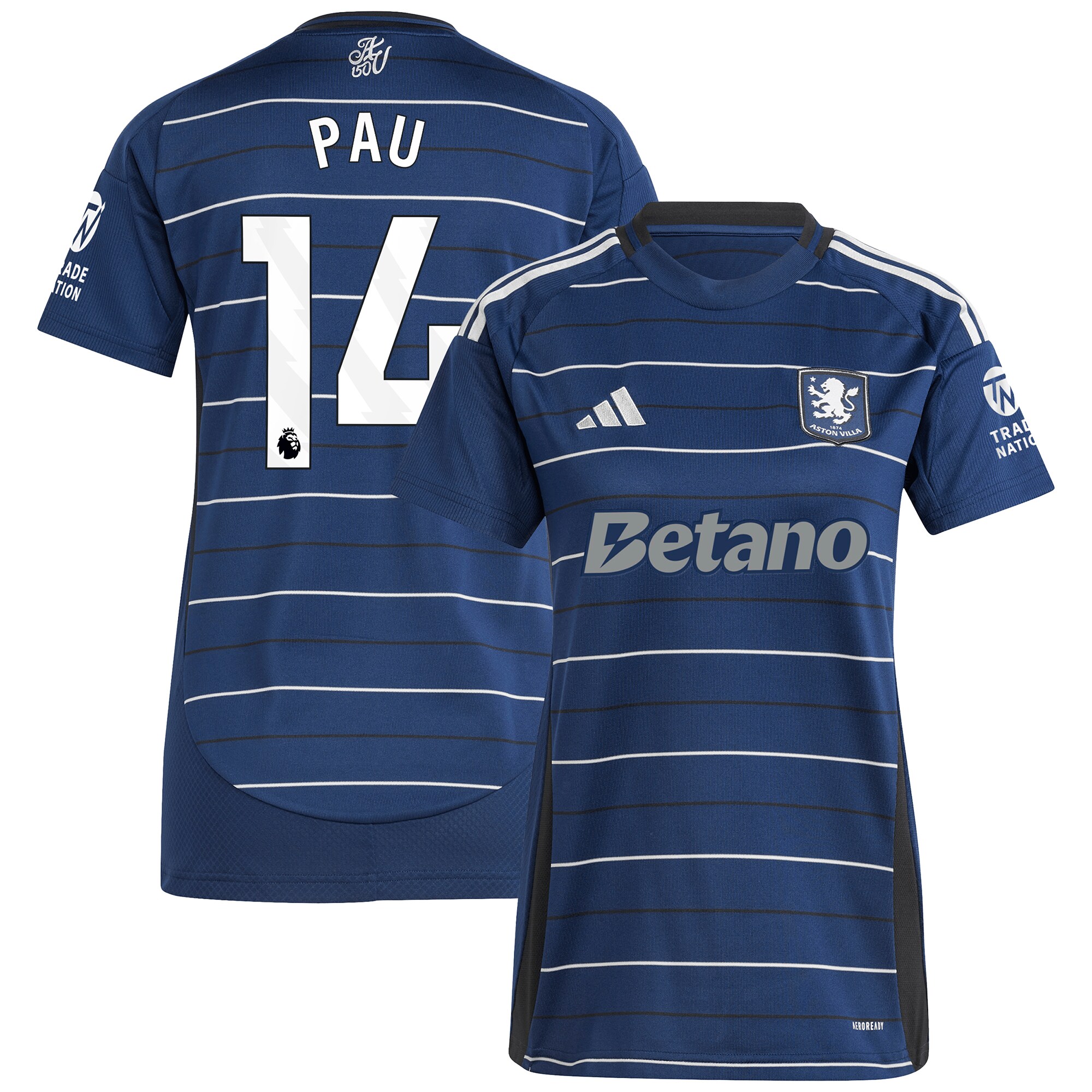 aston villa adidas third shirt 2024-25 – womens with pau 14 printing Collection - Aston Villa Official Store