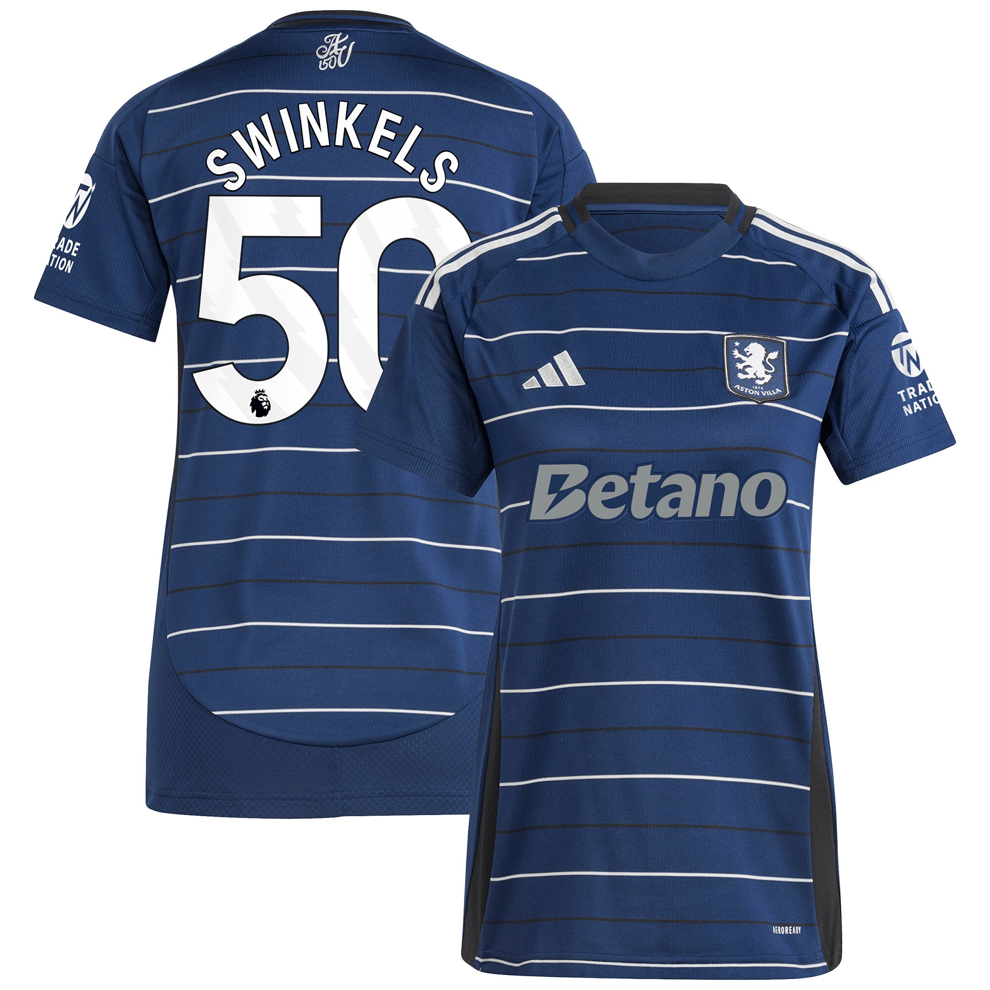 aston villa adidas third shirt 2024-25 – womens with swinkels 50 printing Collection - Aston Villa Official Store
