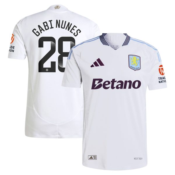 aston villa adidas wsl away authentic shirt 2024-25 with gabi nunes 28 printing Collection - Aston Villa Official Store