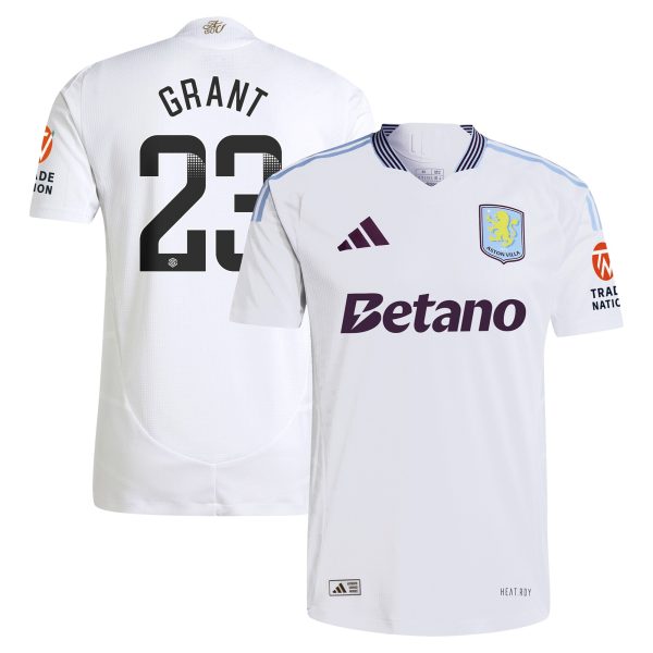 aston villa adidas wsl away authentic shirt 2024-25 with grant 23 printing Collection - Aston Villa Official Store