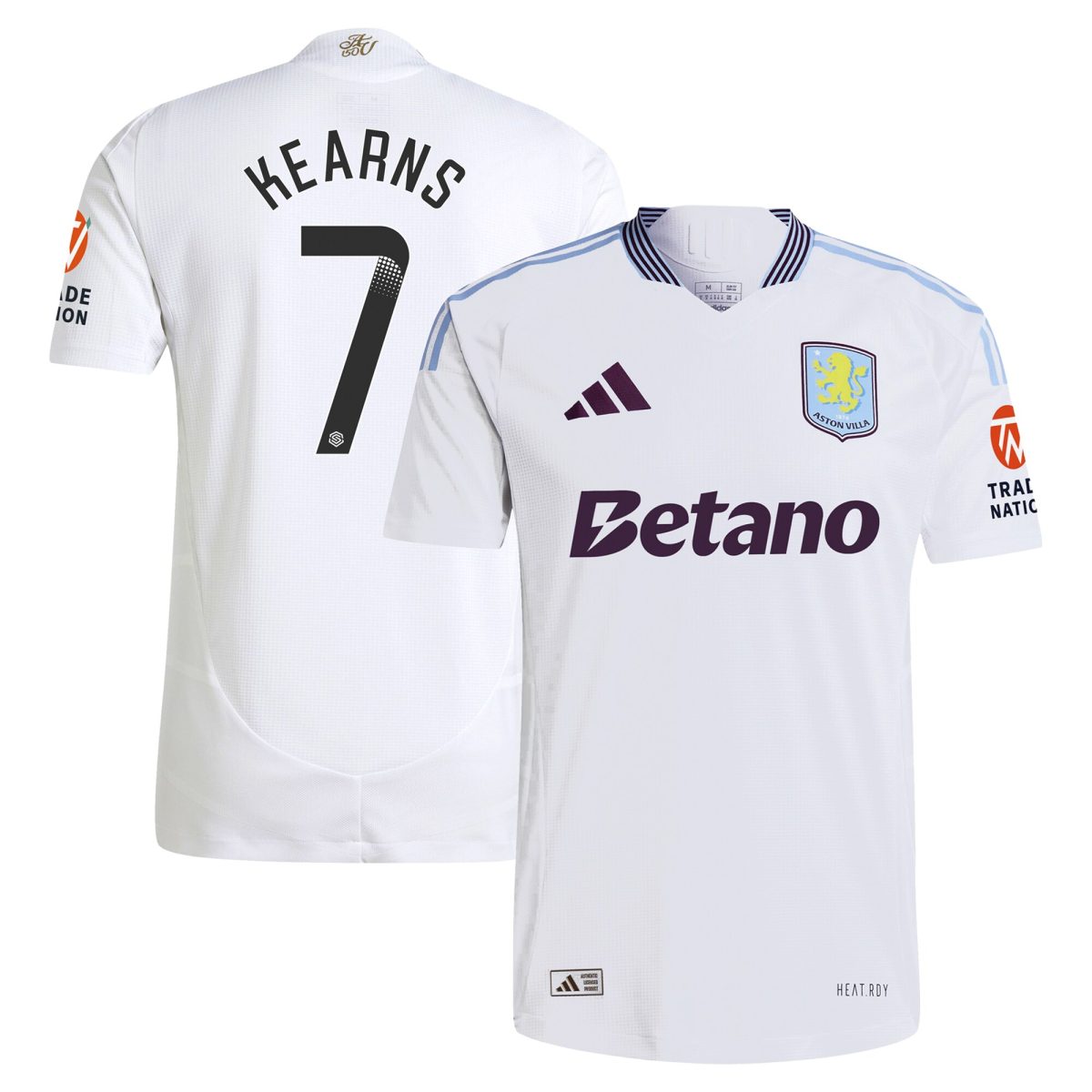 aston villa adidas wsl away authentic shirt 2024-25 with kearns 7 printing Collection - Aston Villa Official Store