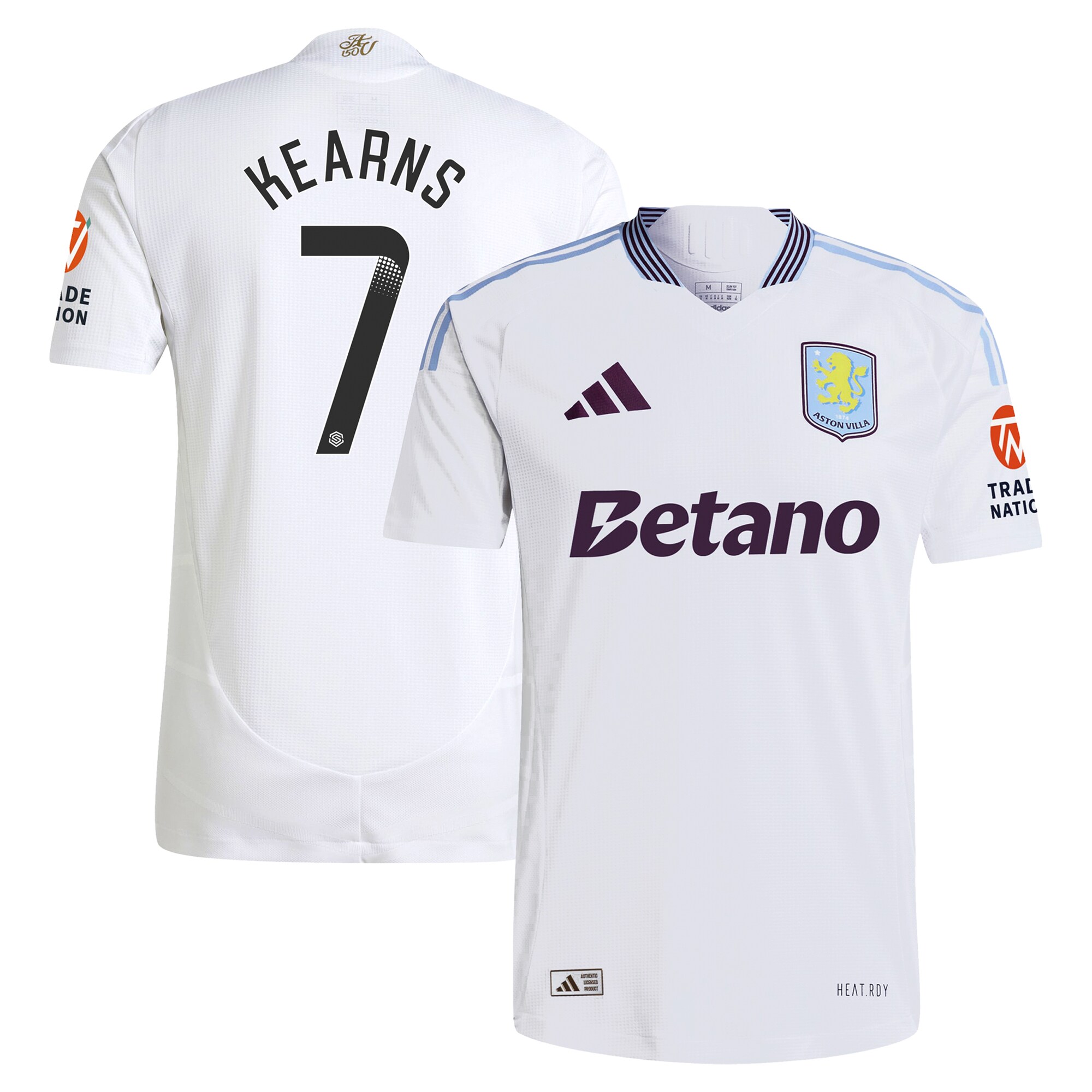 aston villa adidas wsl away authentic shirt 2024-25 with kearns 7 printing Collection - Aston Villa Official Store
