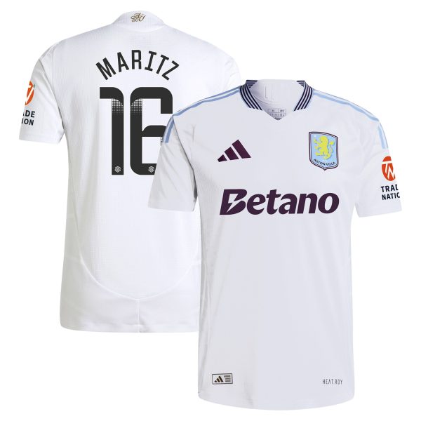 aston villa adidas wsl away authentic shirt 2024-25 with maritz 16 printing Collection - Aston Villa Official Store
