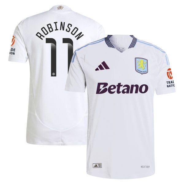 aston villa adidas wsl away authentic shirt 2024-25 with robinson 11 printing Collection - Aston Villa Official Store