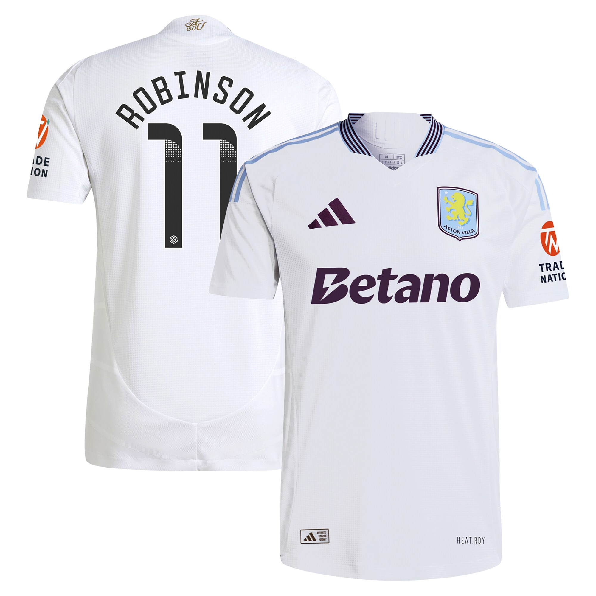 aston villa adidas wsl away authentic shirt 2024-25 with robinson 11 printing Collection - Aston Villa Official Store