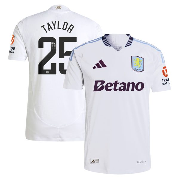 aston villa adidas wsl away authentic shirt 2024-25 with taylor 25 printing Collection - Aston Villa Official Store