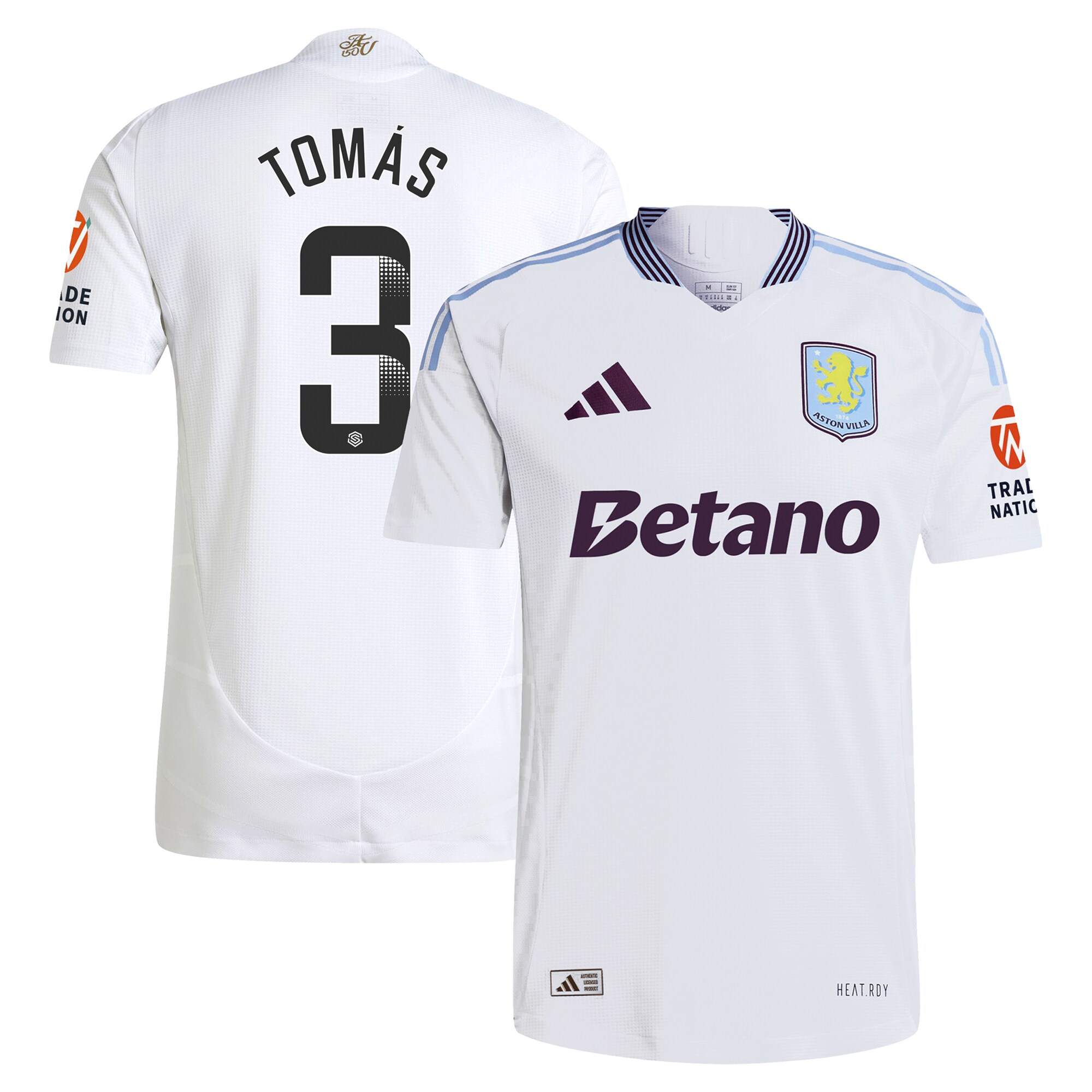aston villa adidas wsl away authentic shirt 2024-25 with tomás 3 printing Collection - Aston Villa Official Store