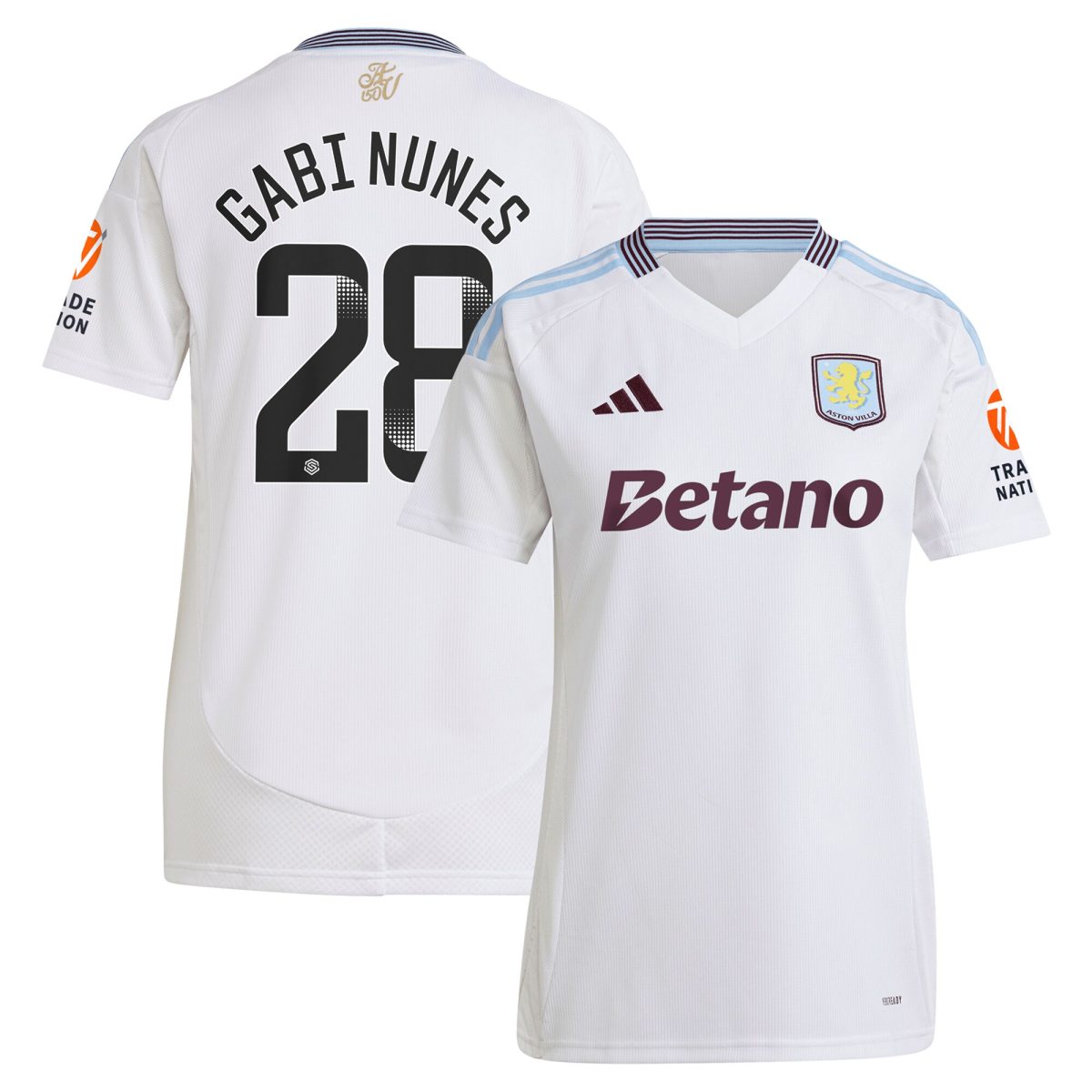 aston villa adidas wsl away shirt 2024-25 – womens with gabi nunes 28 printing Collection - Aston Villa Official Store
