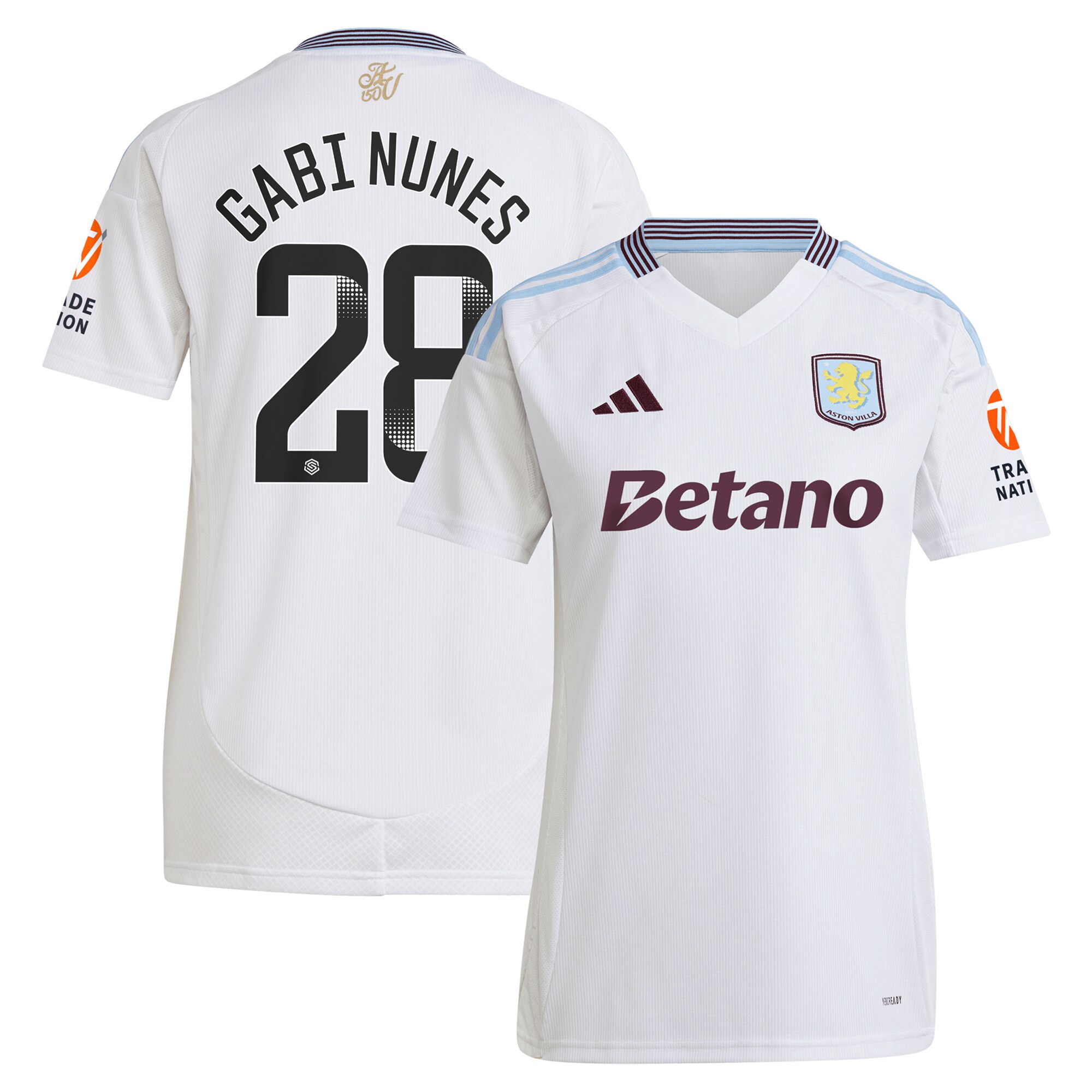 aston villa adidas wsl away shirt 2024-25 – womens with gabi nunes 28 printing Collection - Aston Villa Official Store