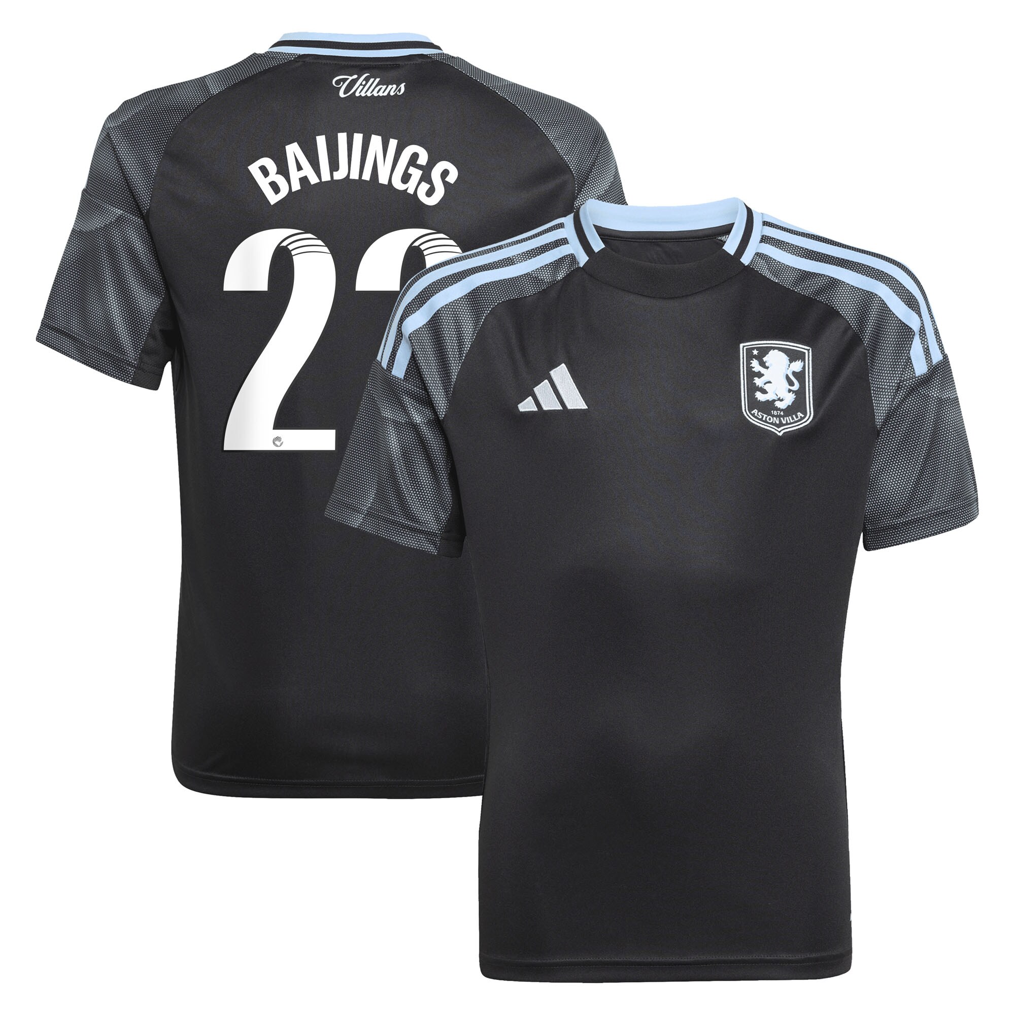 aston villa adidas wsl away shirt 2025-26 – kids with baijings 22 printing Collection – Aston Villa Official Store Collection - Aston Villa Official Store