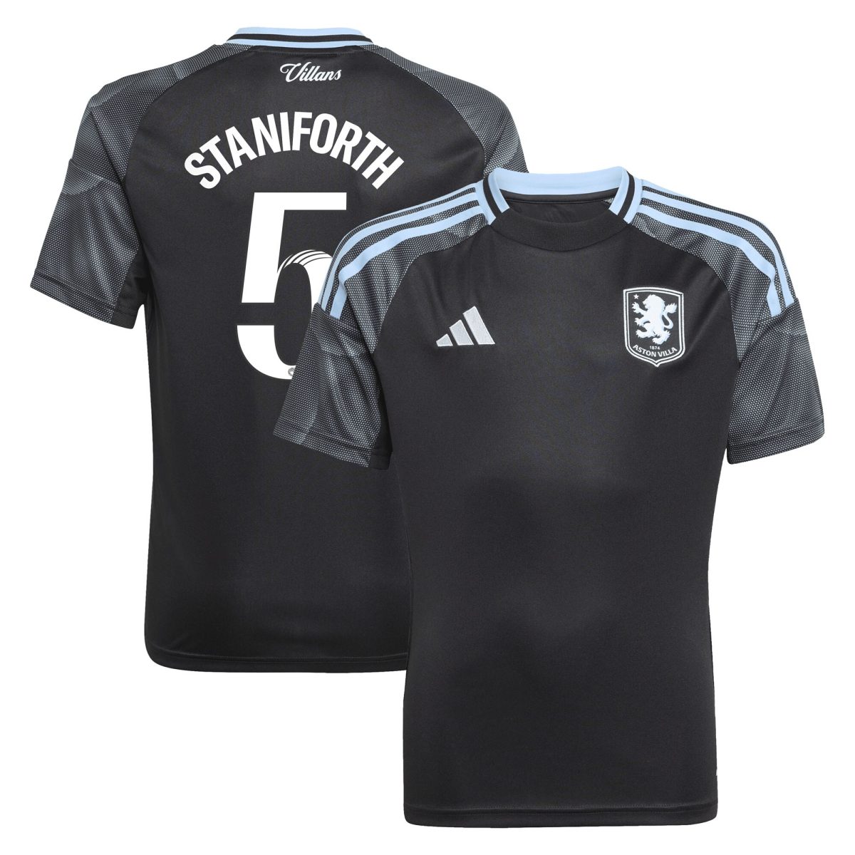 aston villa adidas wsl away shirt 2025-26 – kids with staniforth 5 printing Collection - Aston Villa Official Store