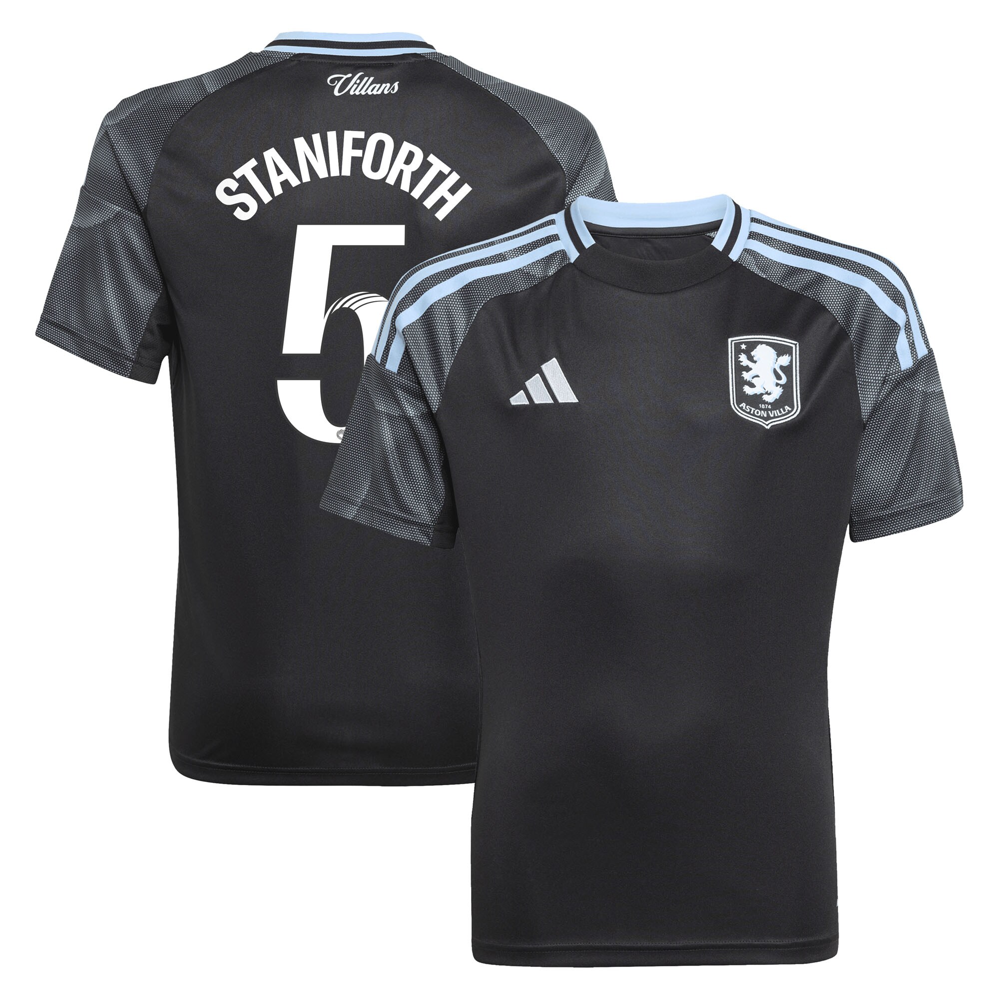 aston villa adidas wsl away shirt 2025-26 – kids with staniforth 5 printing Collection - Aston Villa Official Store