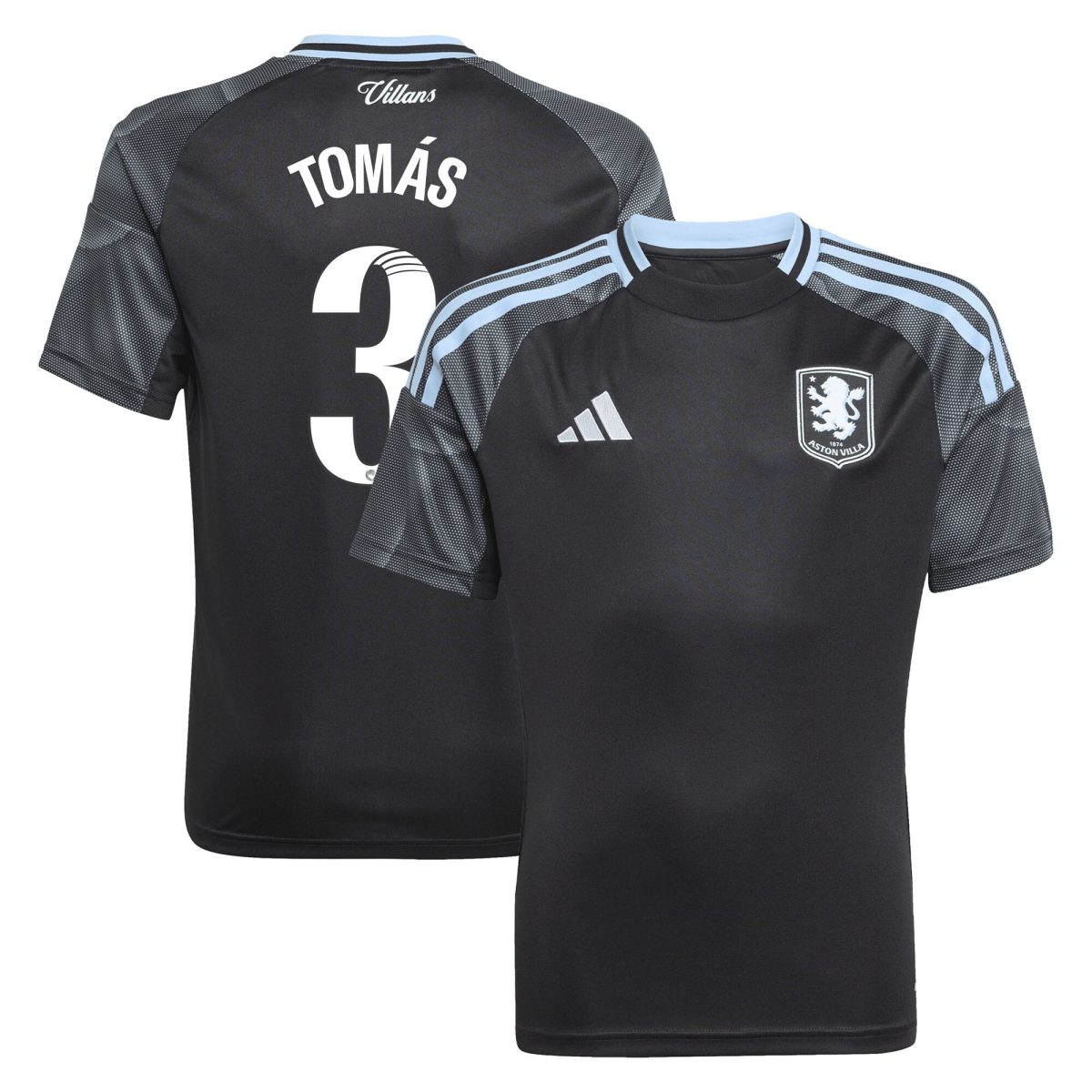 aston villa adidas wsl away shirt 2025-26 – kids with tomás 3 printing Collection - Aston Villa Official Store