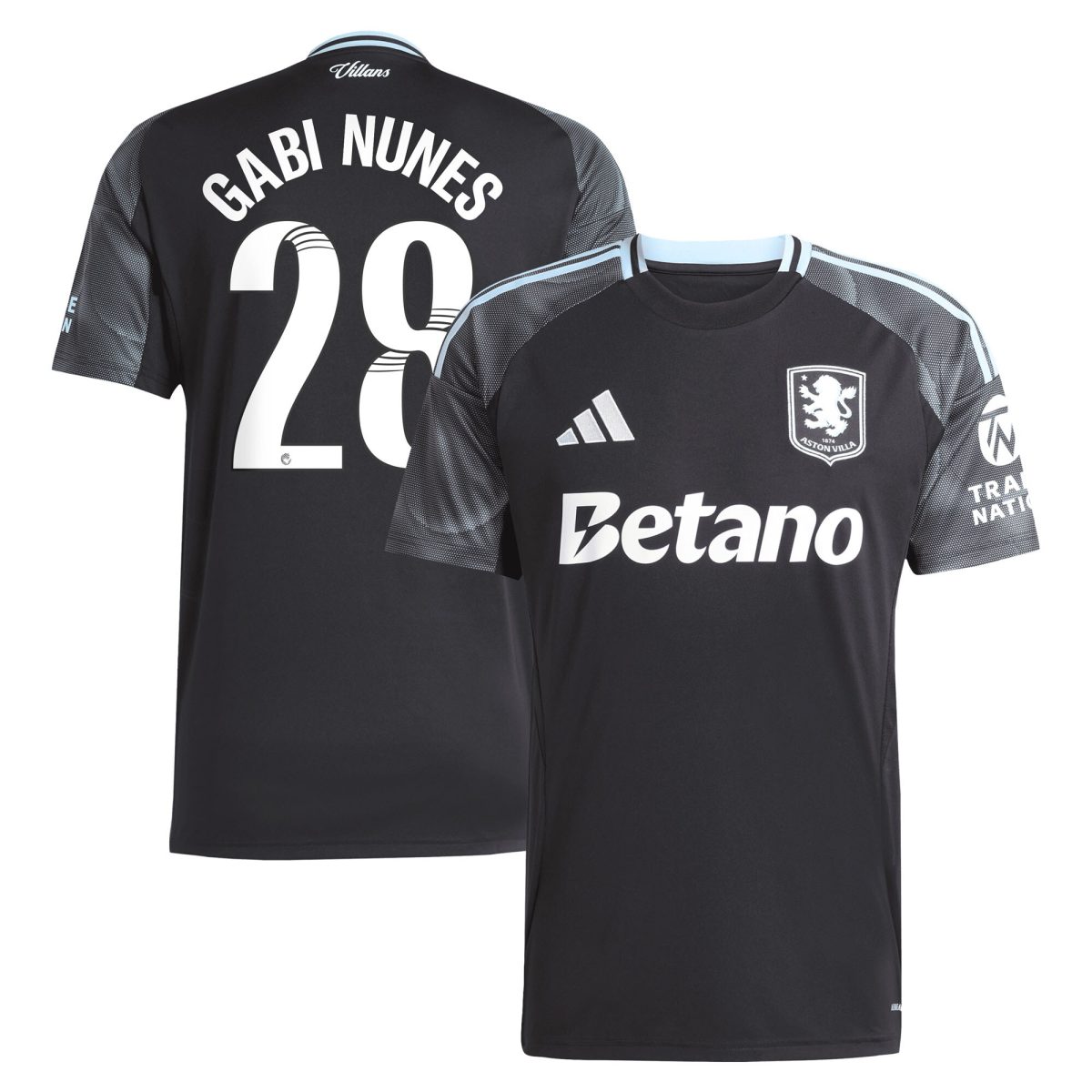 aston villa adidas wsl away shirt 2025-26 with gabi nunes 28 printing Collection - Aston Villa Official Store
