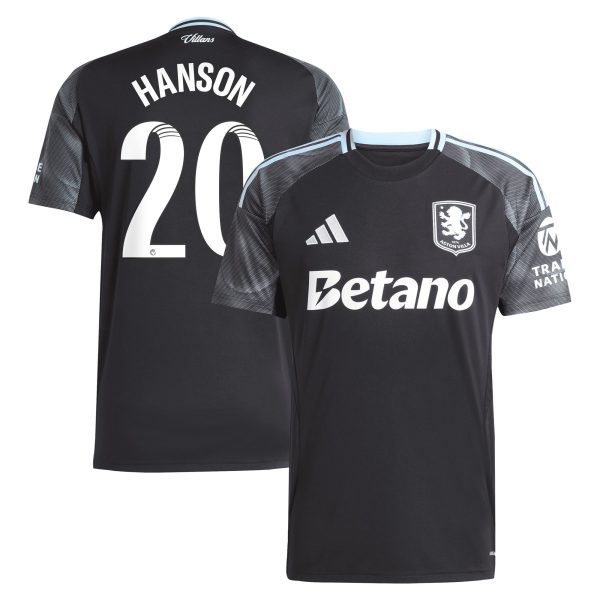 aston villa adidas wsl away shirt 2025-26 with hanson 20 printing Collection - Aston Villa Official Store