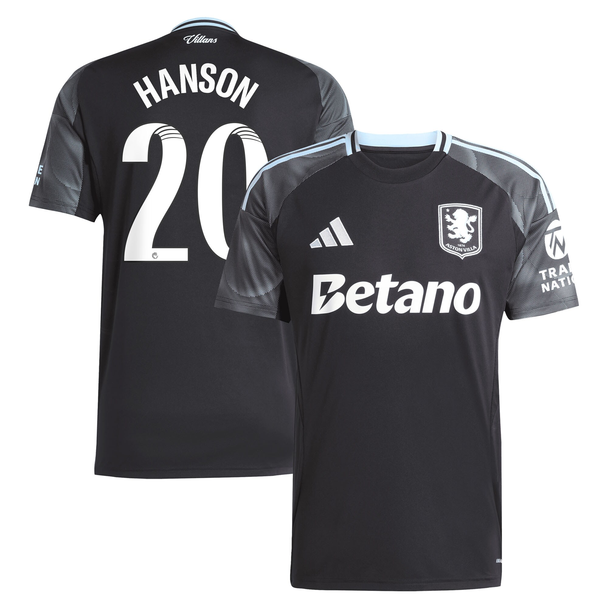 aston villa adidas wsl away shirt 2025-26 with hanson 20 printing Collection - Aston Villa Official Store