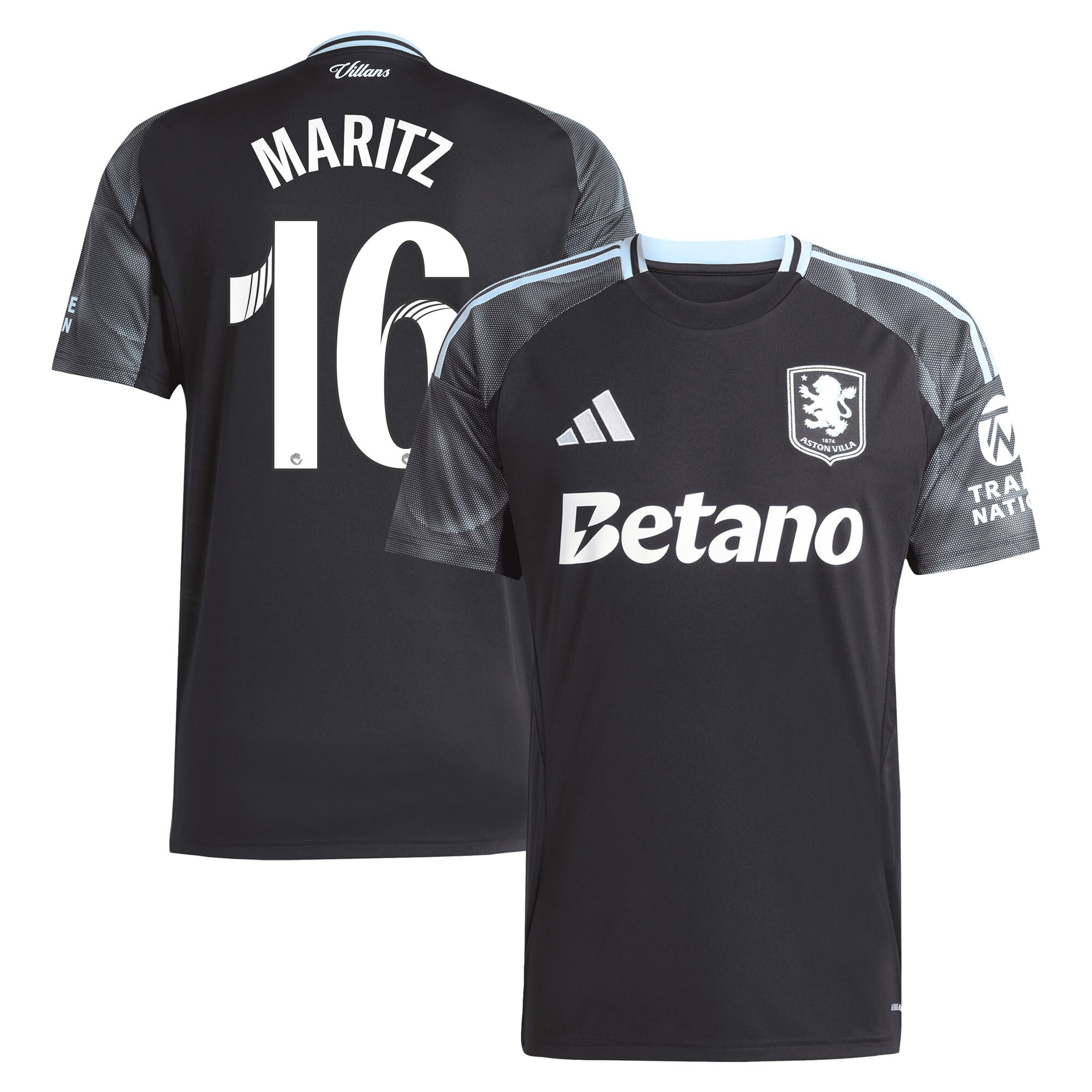 aston villa adidas wsl away shirt 2025-26 with maritz 16 printing Collection - Aston Villa Official Store