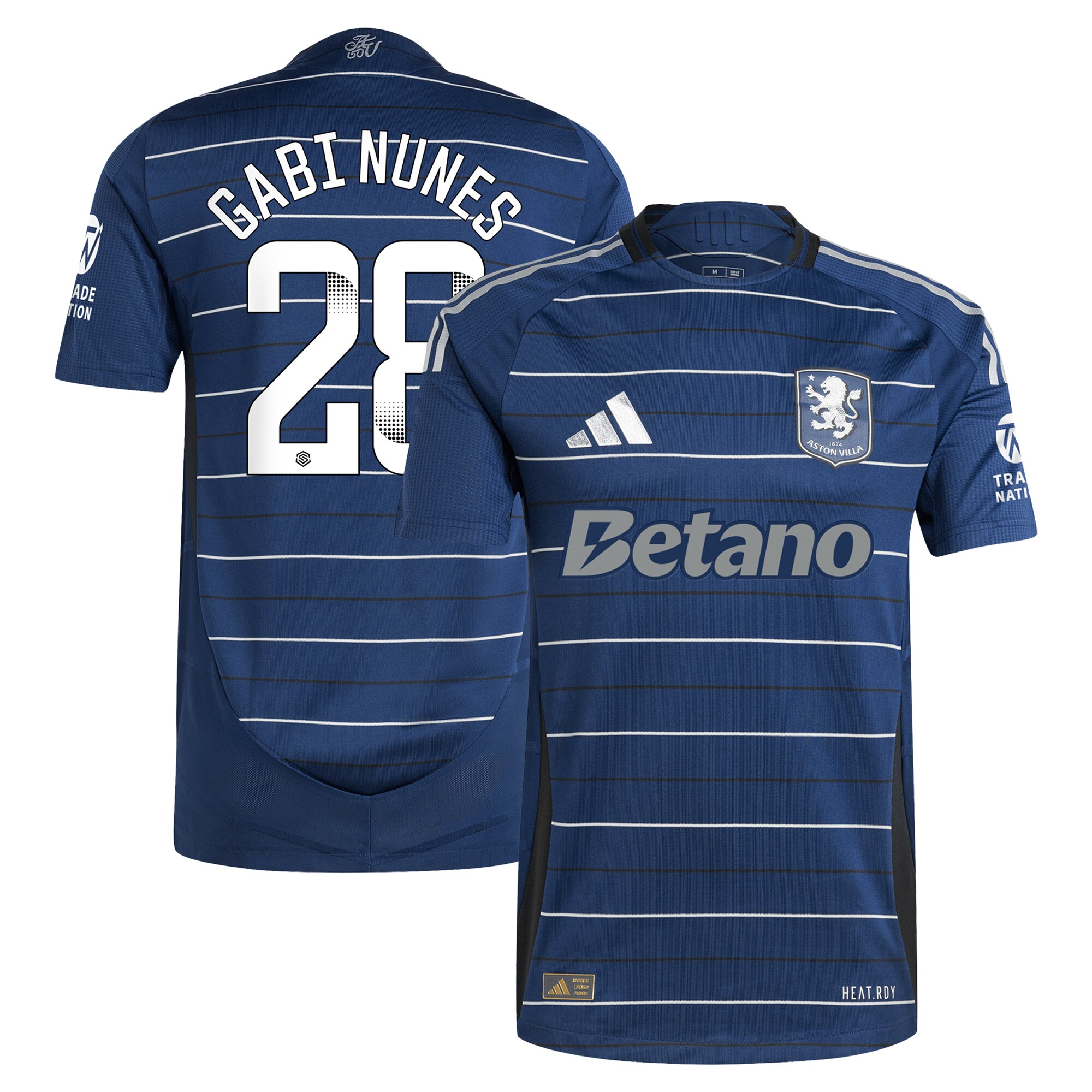 aston villa adidas wsl third authentic shirt 2024-25 with gabi nunes 28 printing Collection - Aston Villa Official Store