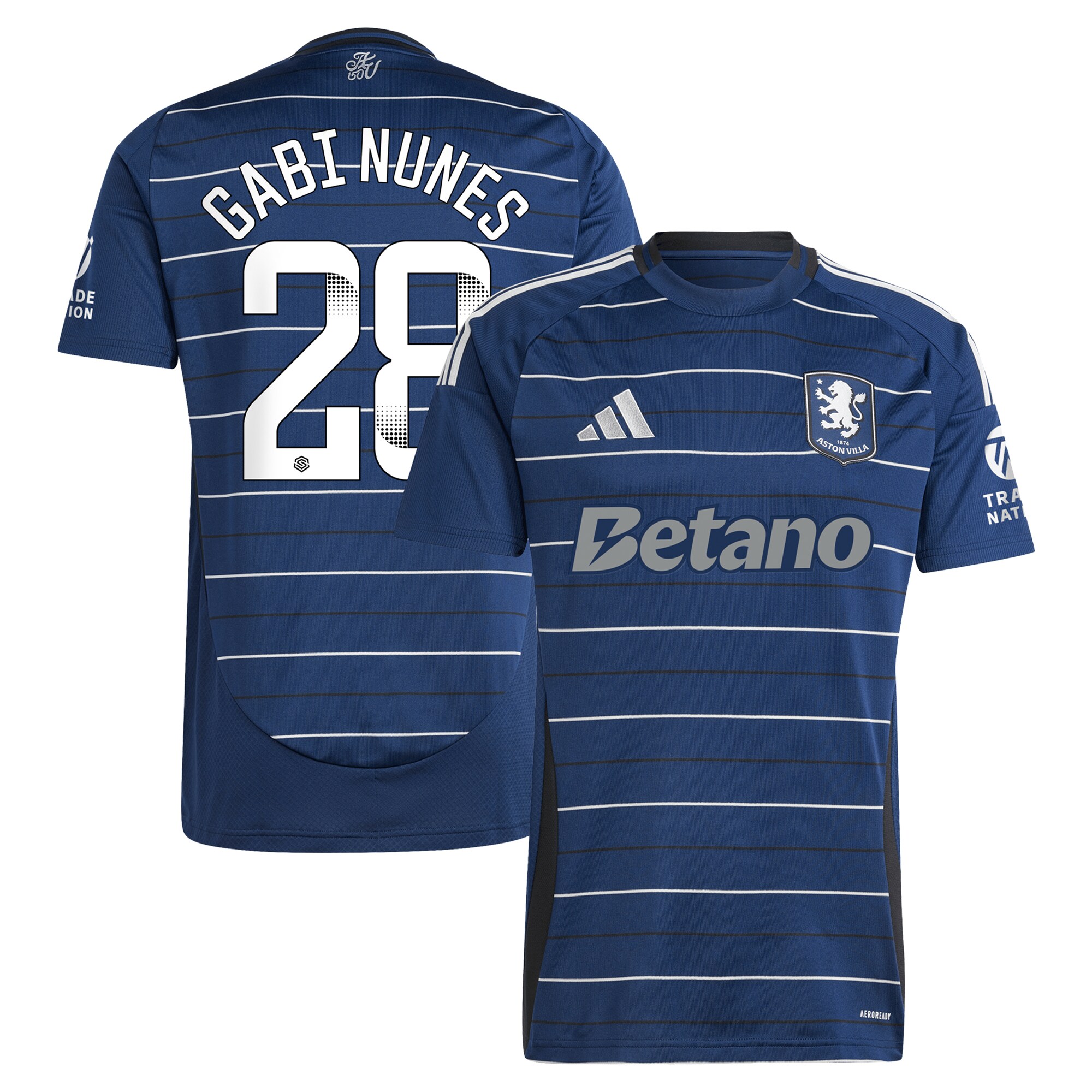 aston villa adidas wsl third shirt 2024-25 with gabi nunes 28 printing Collection - Aston Villa Official Store