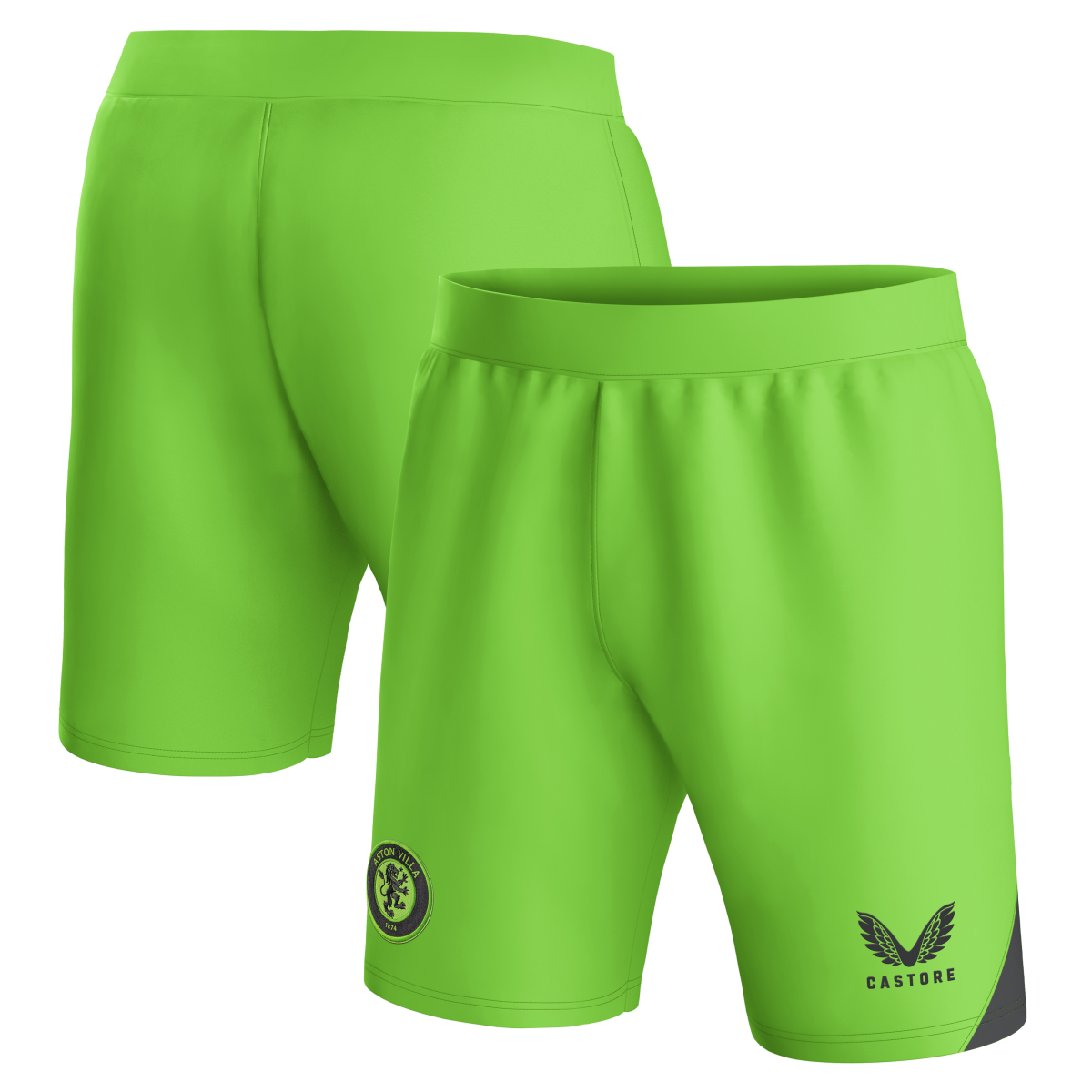 aston villa castore away goalkeeper shorts 2023-24 – kids – 13385917 with custom printing Collection - Aston Villa Official Store