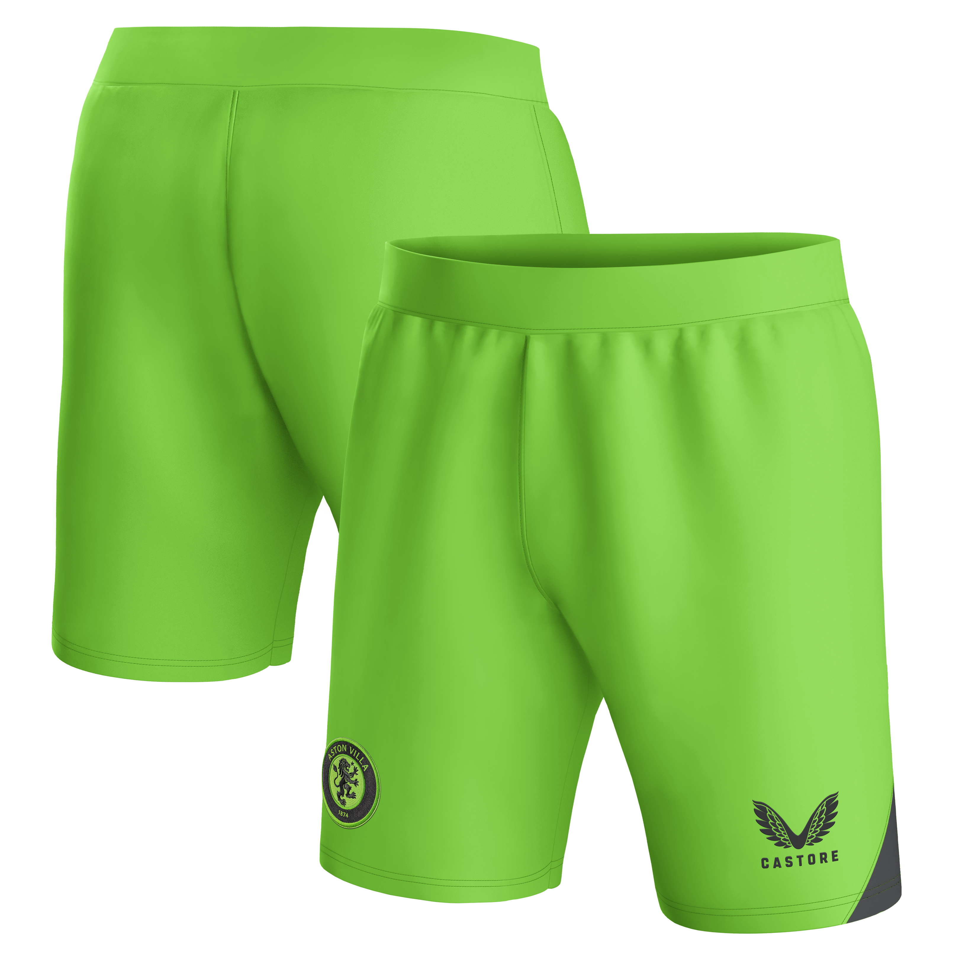 aston villa castore away goalkeeper shorts 2023-24 – kids – 13385917 with custom printing Collection - Aston Villa Official Store