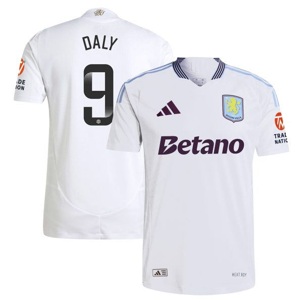 aston villa wsl adidas away authentic shirt 2024-25 with daly 9 printing Collection - Aston Villa Official Store