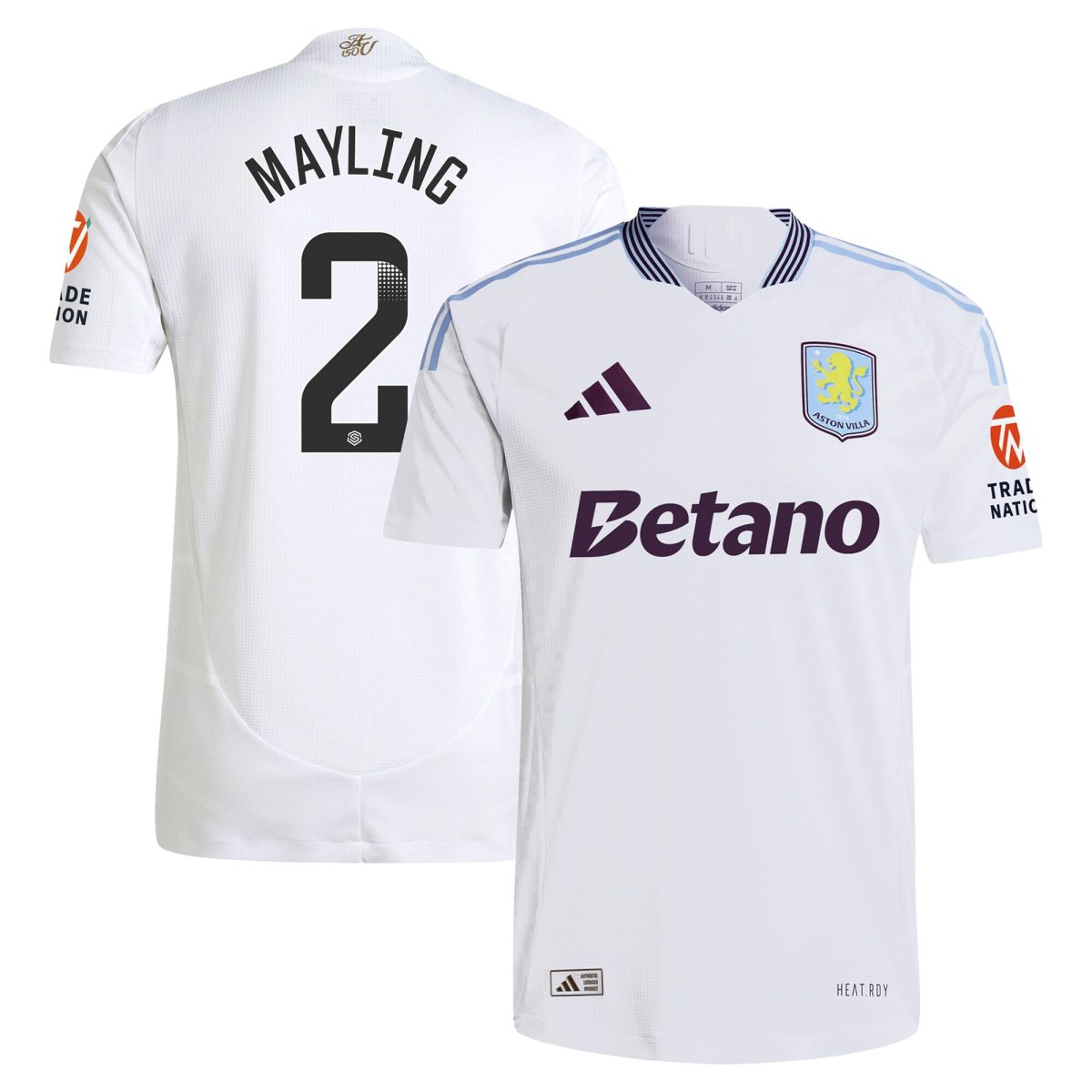 aston villa wsl adidas away authentic shirt 2024-25 with mayling 2 printing Collection - Aston Villa Official Store