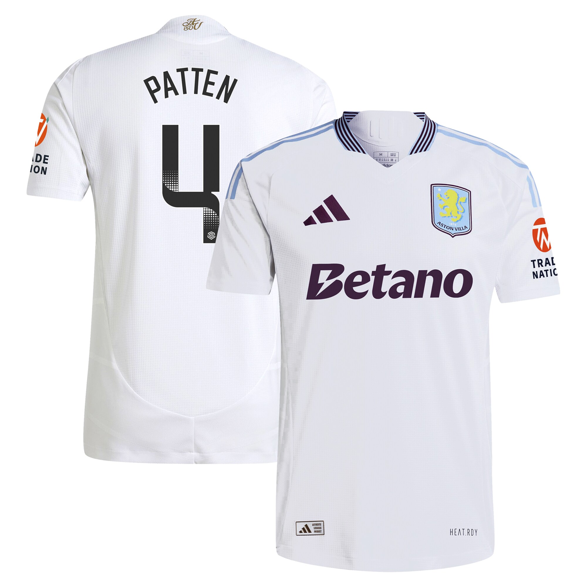 aston villa wsl adidas away authentic shirt 2024-25 with patten 4 printing Collection - Aston Villa Official Store