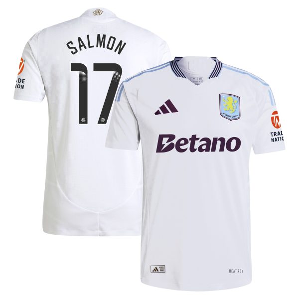 aston villa wsl adidas away authentic shirt 2024-25 with salmon 17 printing Collection - Aston Villa Official Store