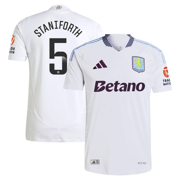 aston villa wsl adidas away authentic shirt 2024-25 with staniforth 5 printing Collection - Aston Villa Official Store