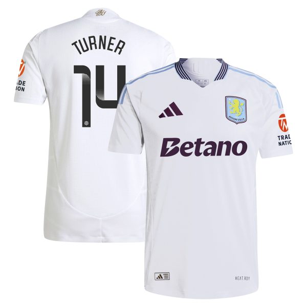 aston villa wsl adidas away authentic shirt 2024-25 with turner 14 printing Collection - Aston Villa Official Store