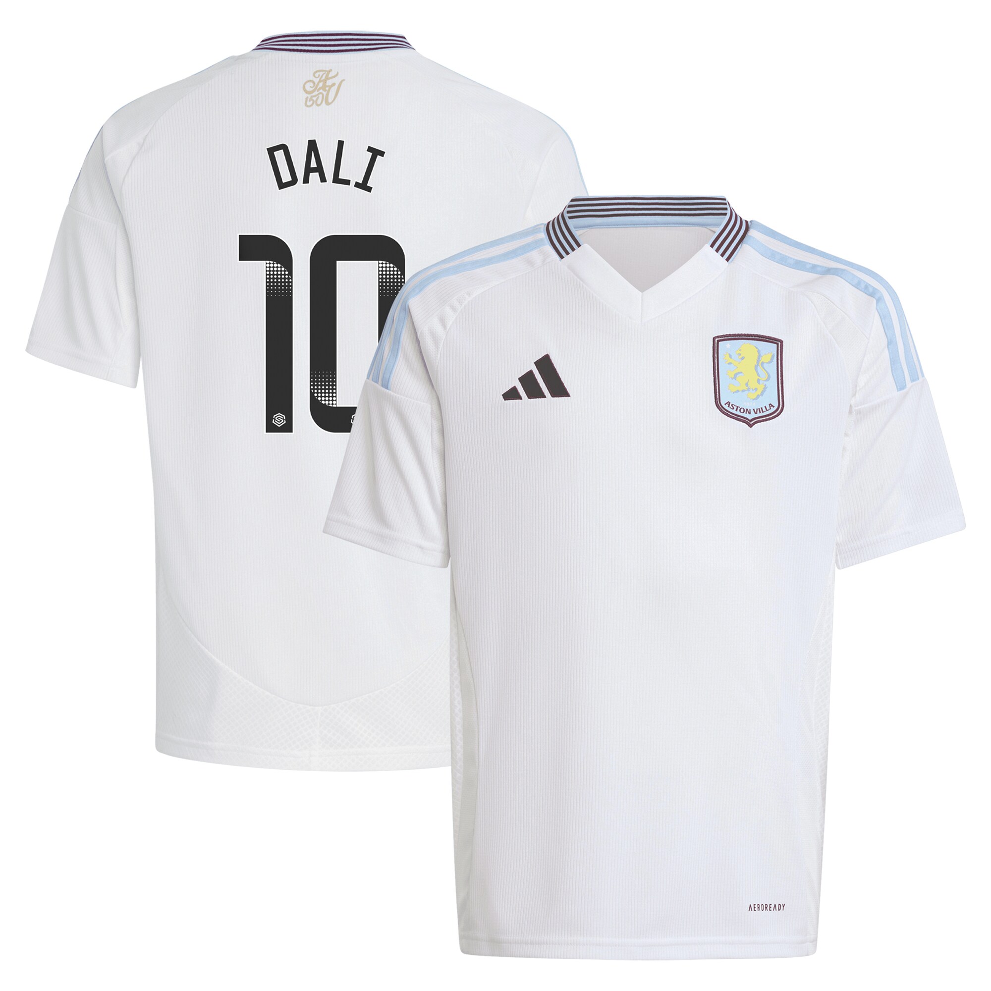 aston villa wsl adidas away shirt 2024-25 – kids with dali 10 printing Collection - Aston Villa Official Store