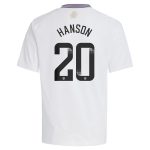 aston villa wsl adidas away shirt 2024-25 – kids with hanson 20 printing Collection - Aston Villa Official Store