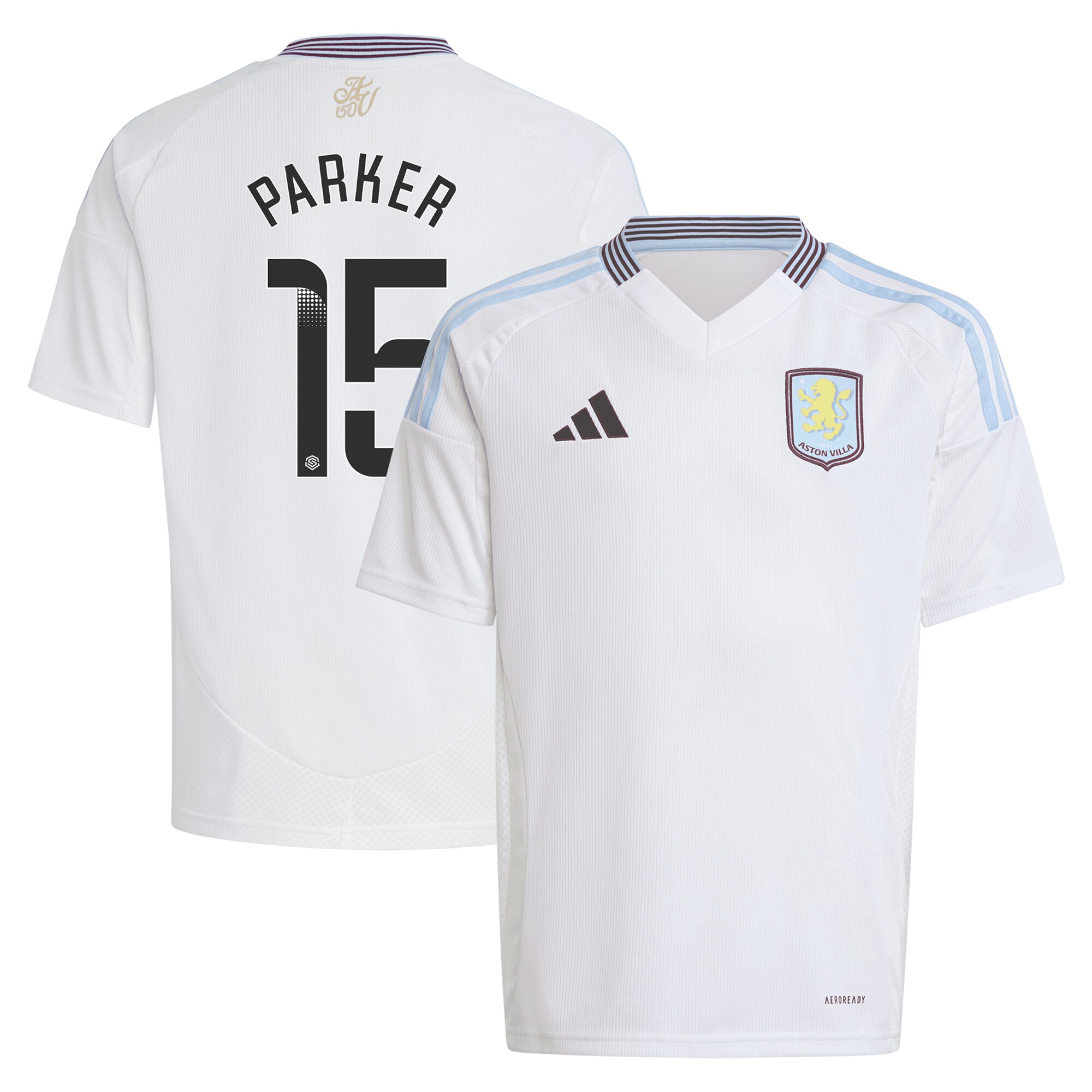aston villa wsl adidas away shirt 2024-25 – kids with parker 15 printing Collection - Aston Villa Official Store