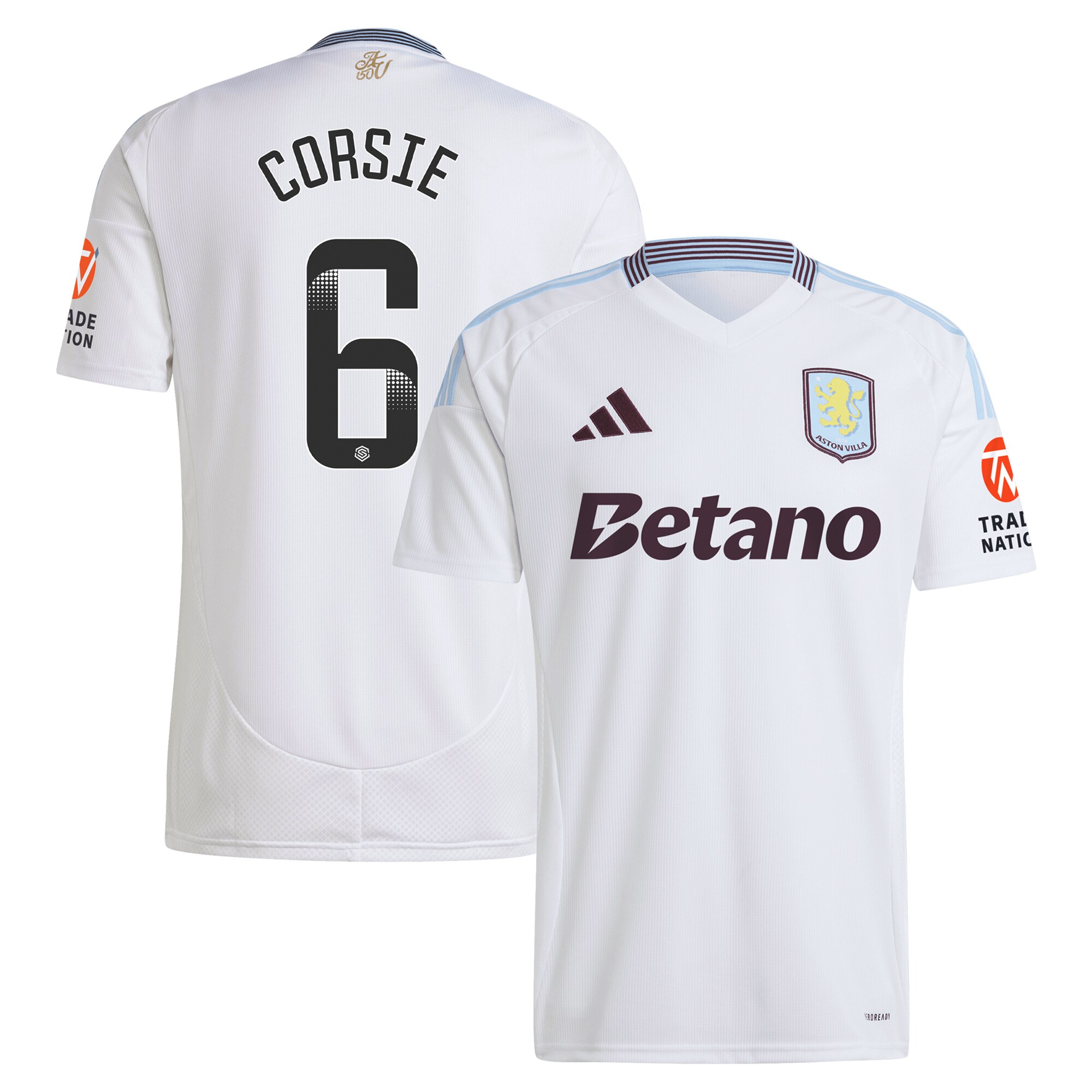 aston villa wsl adidas away shirt 2024-25 with corsie 6 printing Collection - Aston Villa Official Store