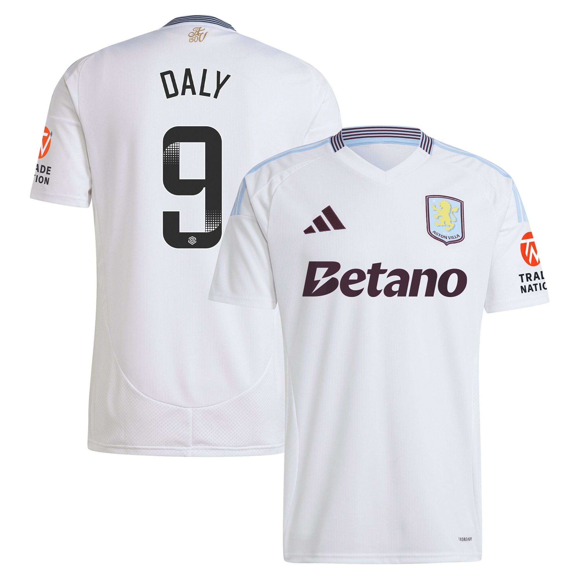 aston villa wsl adidas away shirt 2024-25 with daly 9 printing Collection - Aston Villa Official Store
