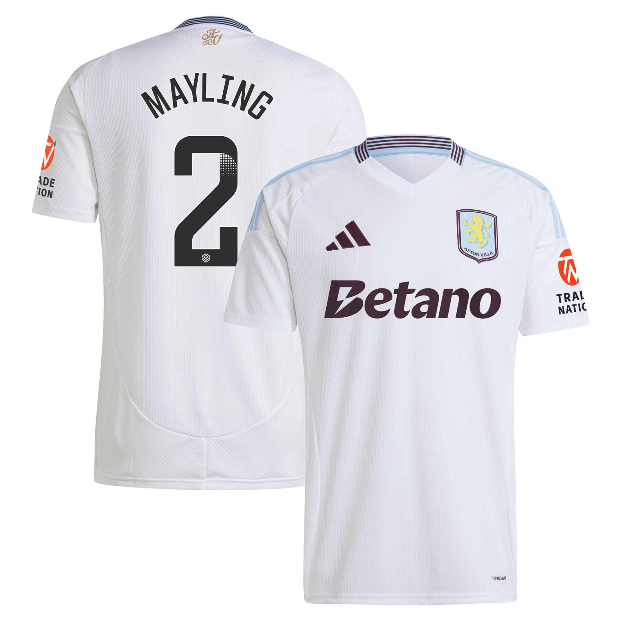 aston villa wsl adidas away shirt 2024-25 with mayling 2 printing Collection - Aston Villa Official Store