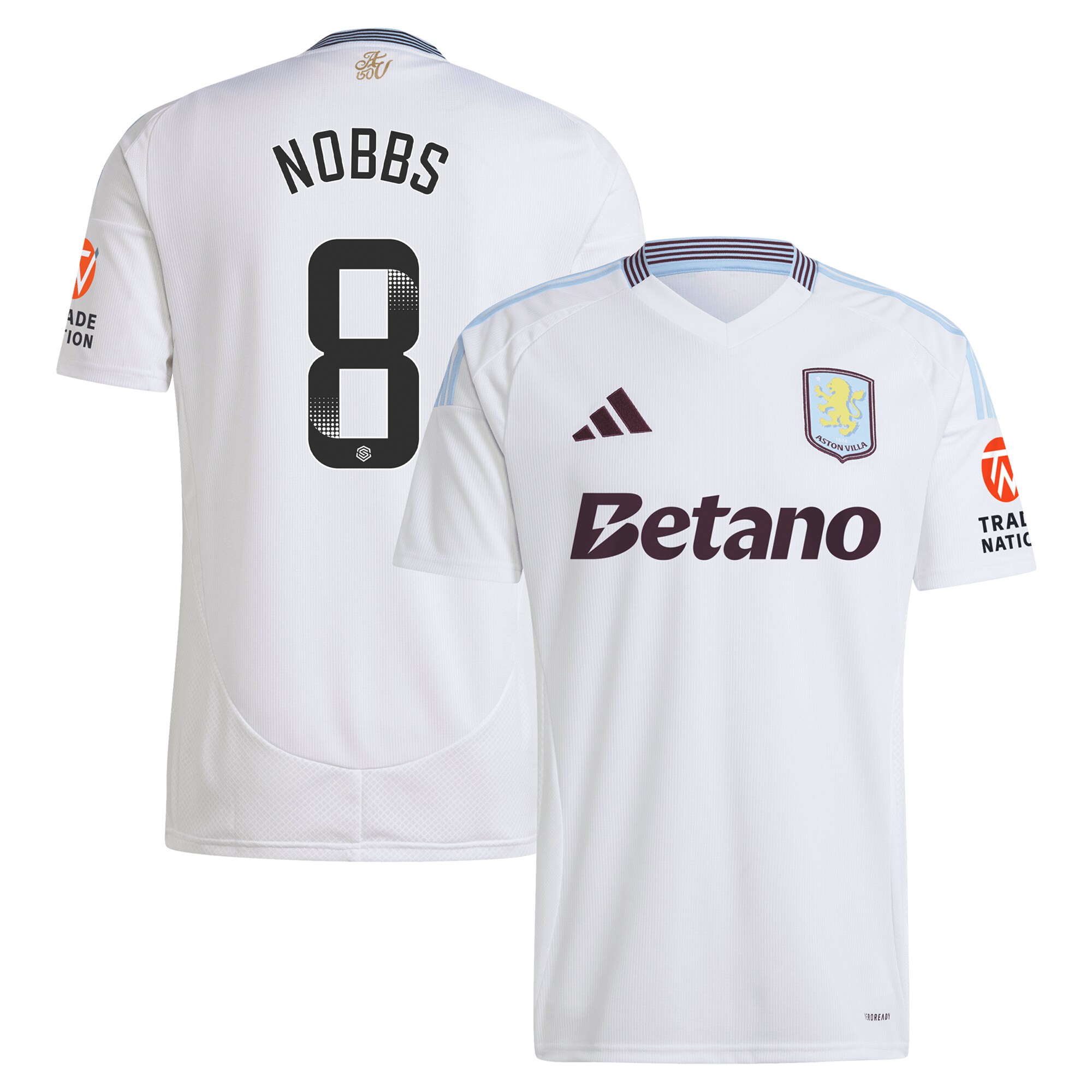 aston villa wsl adidas away shirt 2024-25 with nobbs 8 printing Collection - Aston Villa Official Store