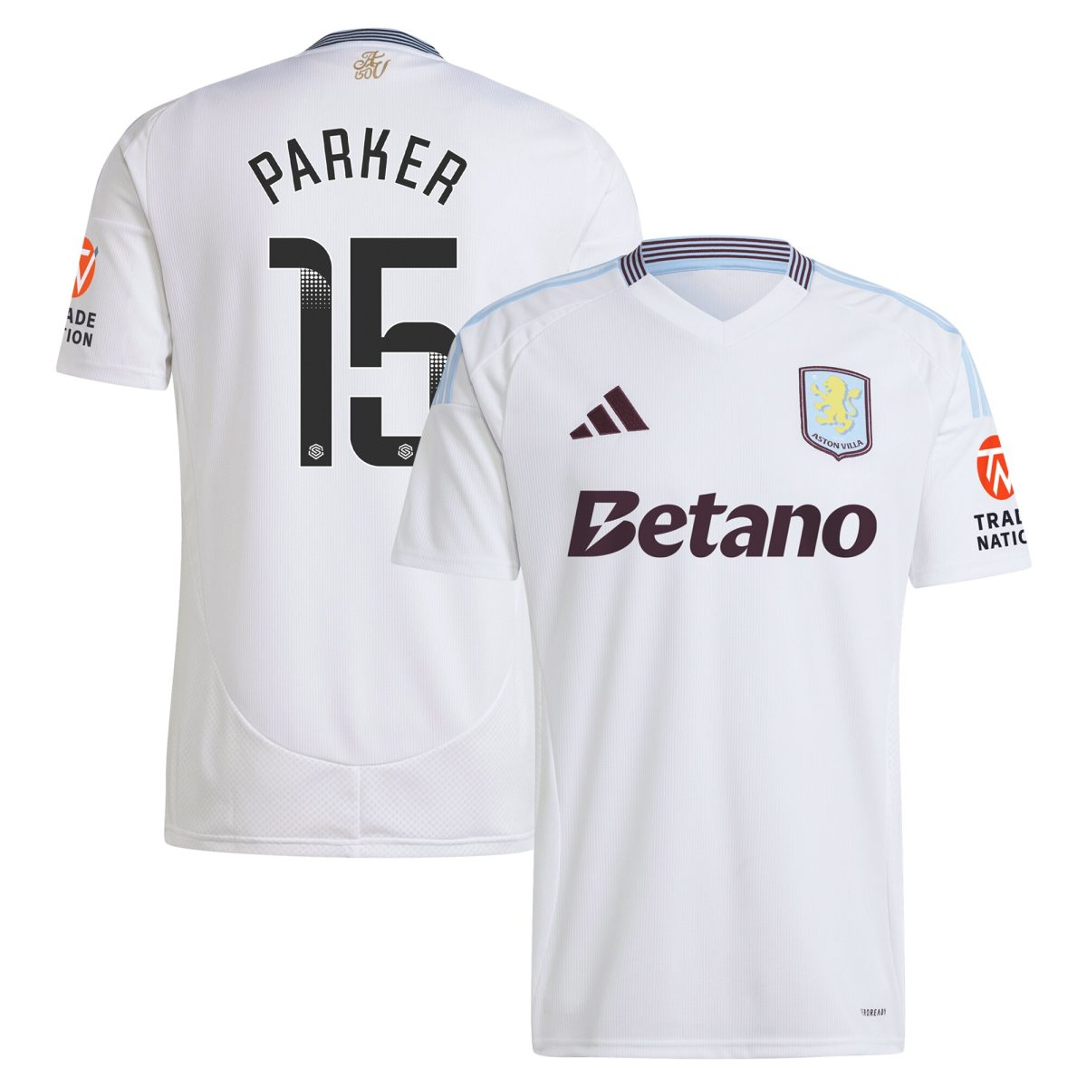 aston villa wsl adidas away shirt 2024-25 with parker 15 printing Collection - Aston Villa Official Store